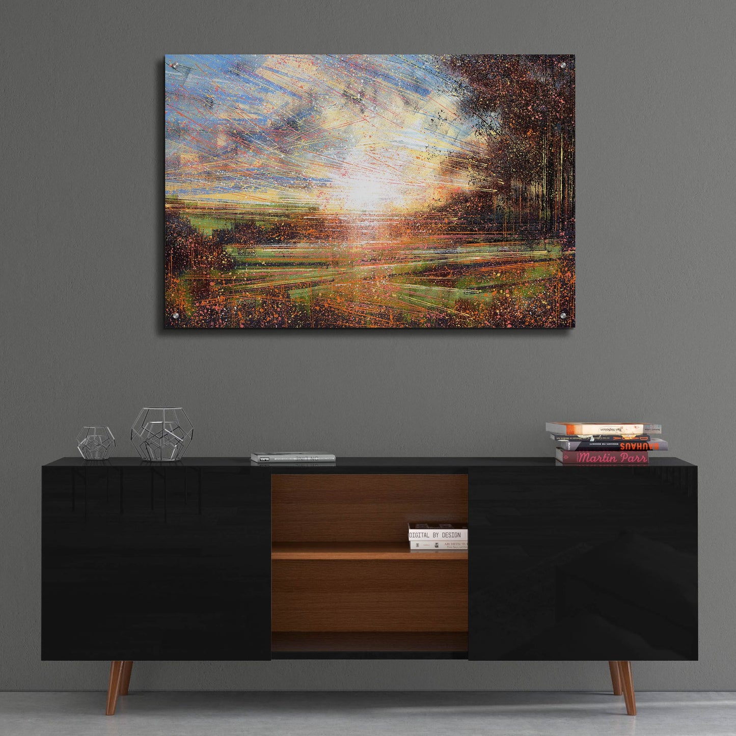 Epic Art 'Autmn Meadow at Sunset' by Marc Todd, Acrylic Glass Wall Art,36x24