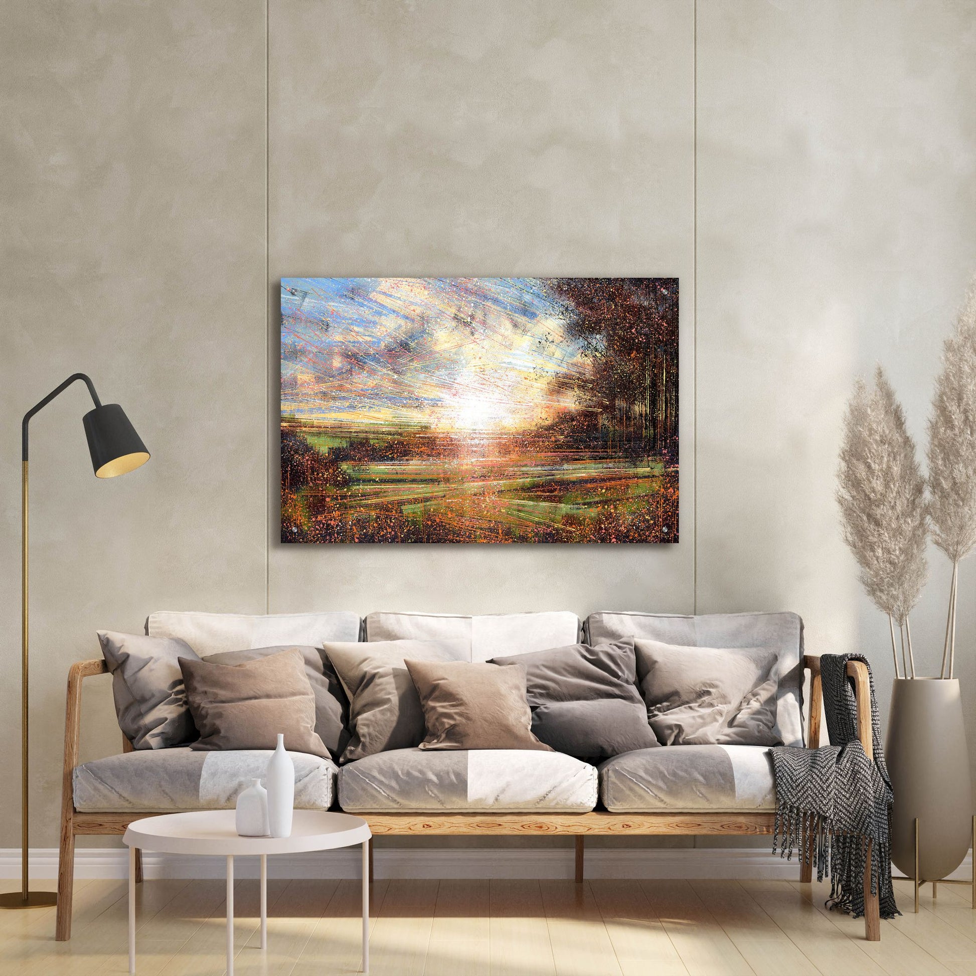 Epic Art 'Autmn Meadow at Sunset' by Marc Todd, Acrylic Glass Wall Art,36x24