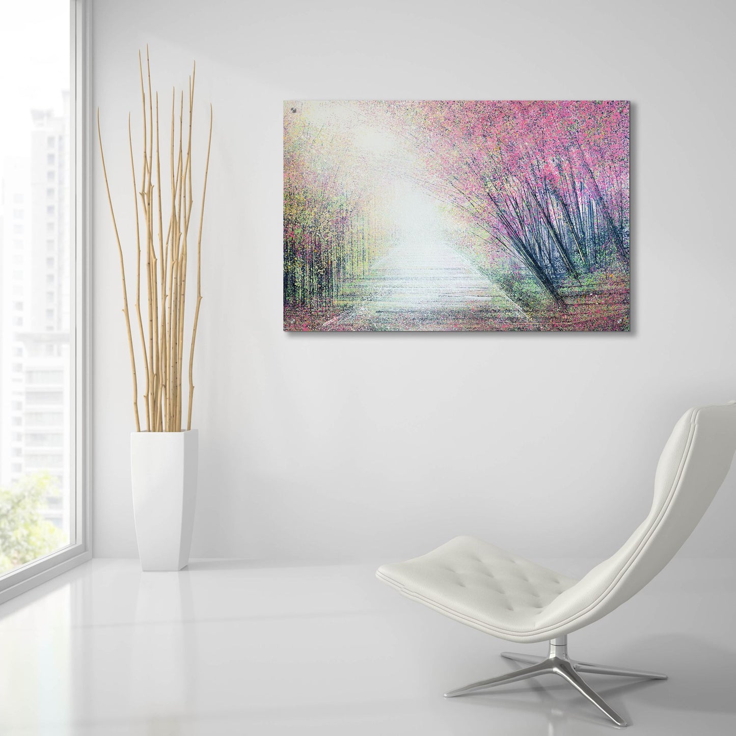 Epic Art 'Forest Path In Spring' by Marc Todd, Acrylic Glass Wall Art,36x24