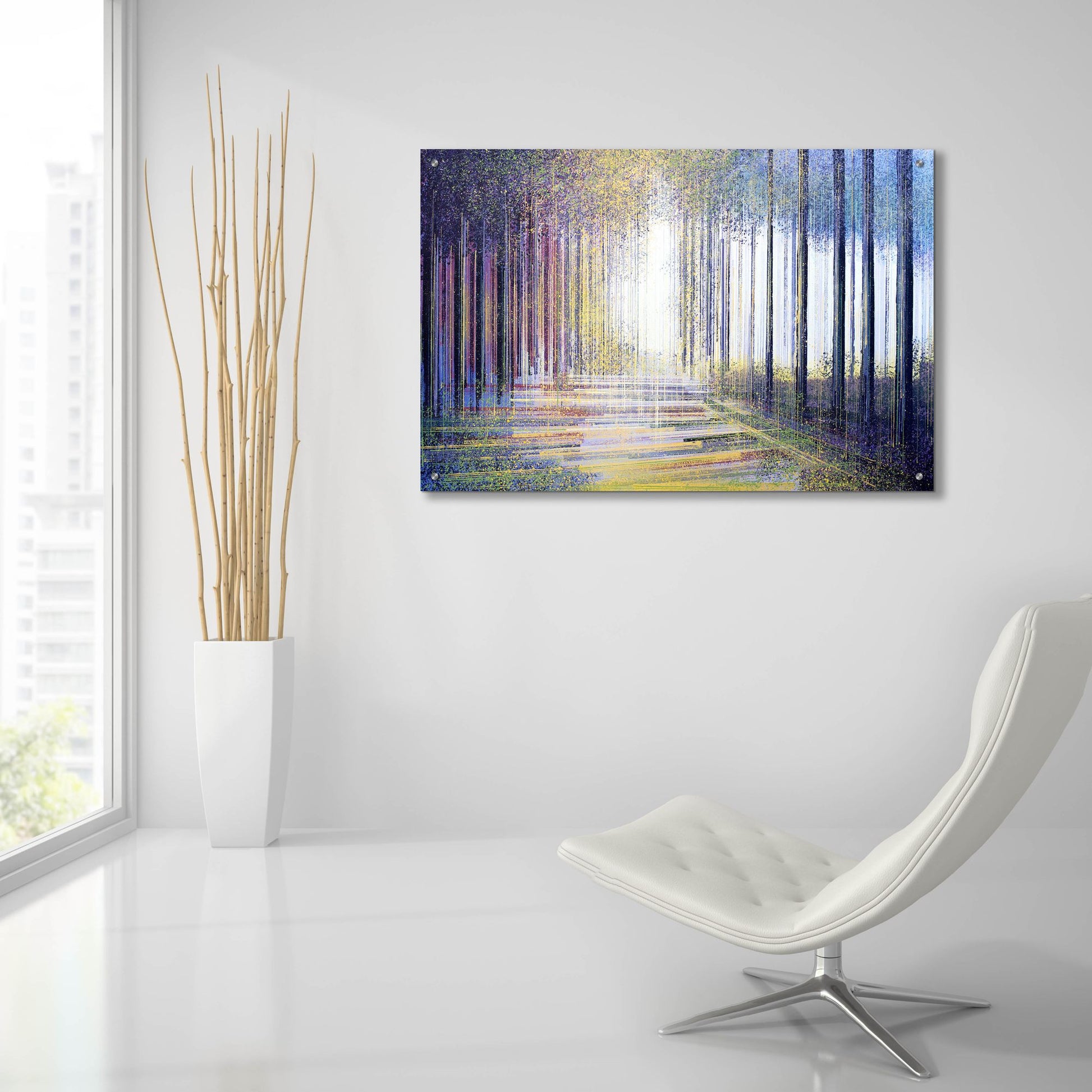 Epic Art 'Tree-Line At Twilight' by Marc Todd, Acrylic Glass Wall Art,36x24