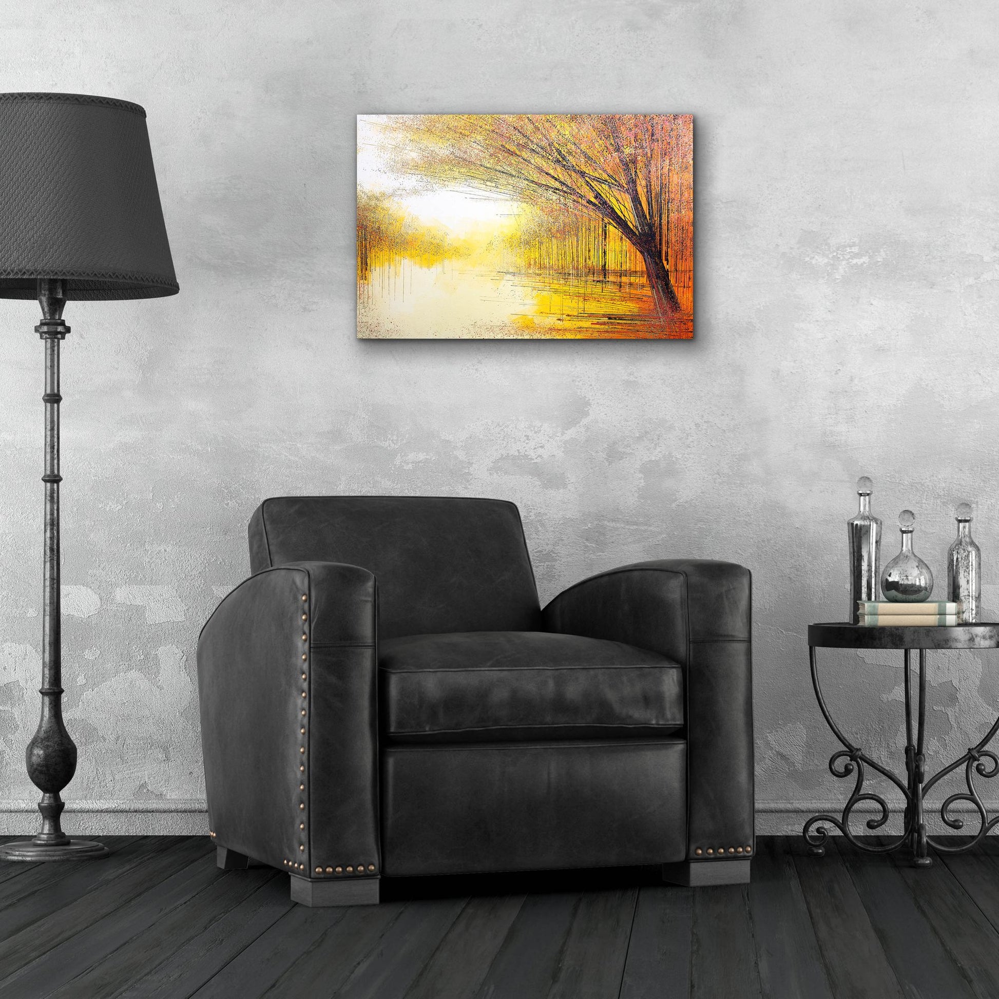 Epic Art 'Trees In A Golden Glow' by Marc Todd, Acrylic Glass Wall Art,24x16