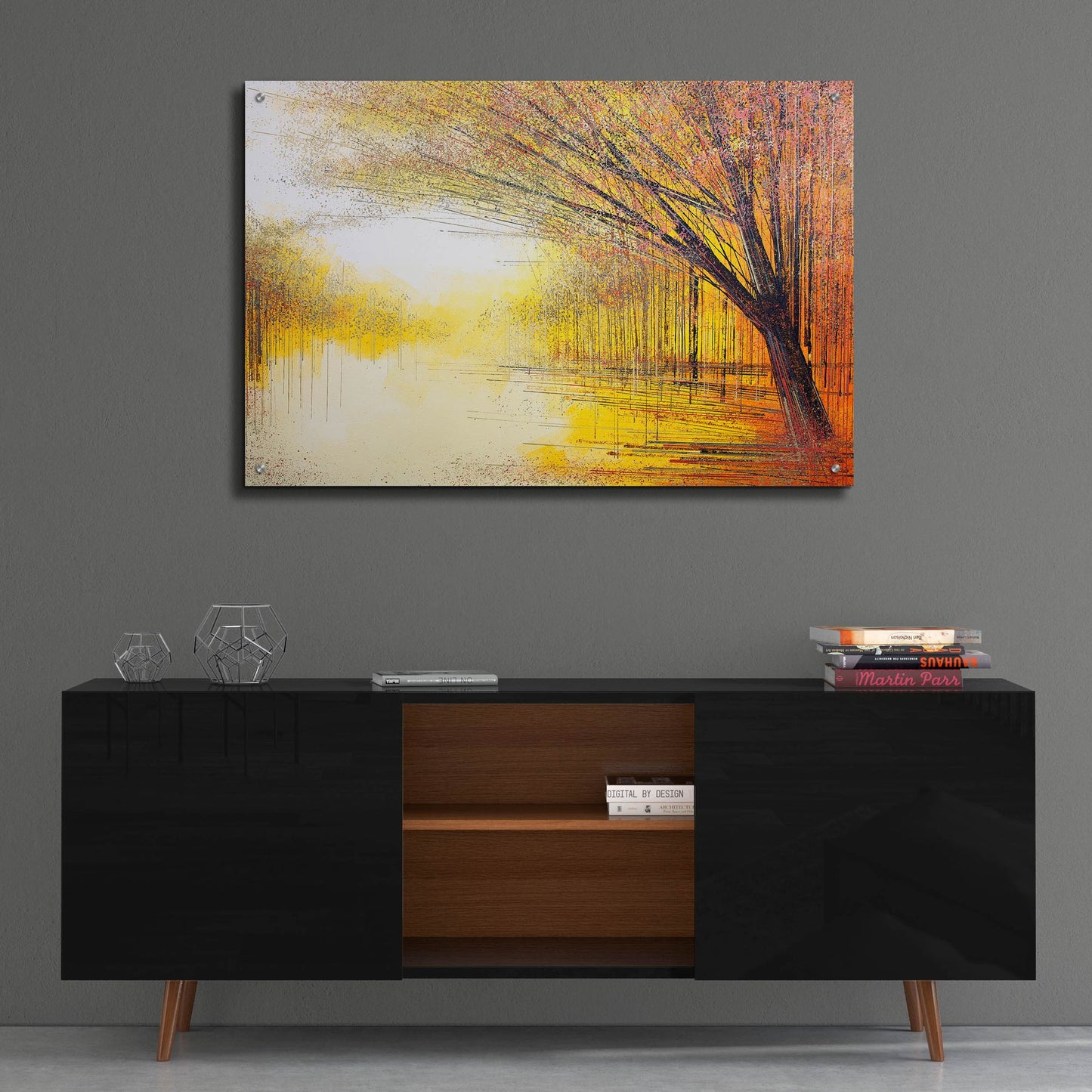 Epic Art 'Trees In A Golden Glow' by Marc Todd, Acrylic Glass Wall Art,36x24