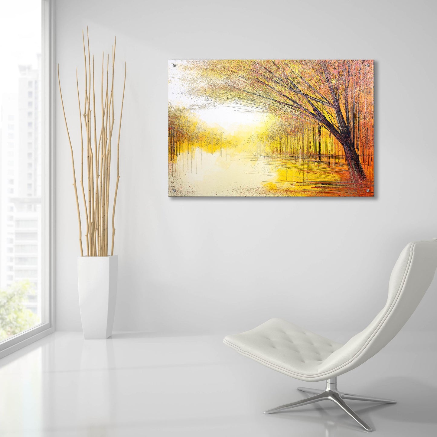 Epic Art 'Trees In A Golden Glow' by Marc Todd, Acrylic Glass Wall Art,36x24