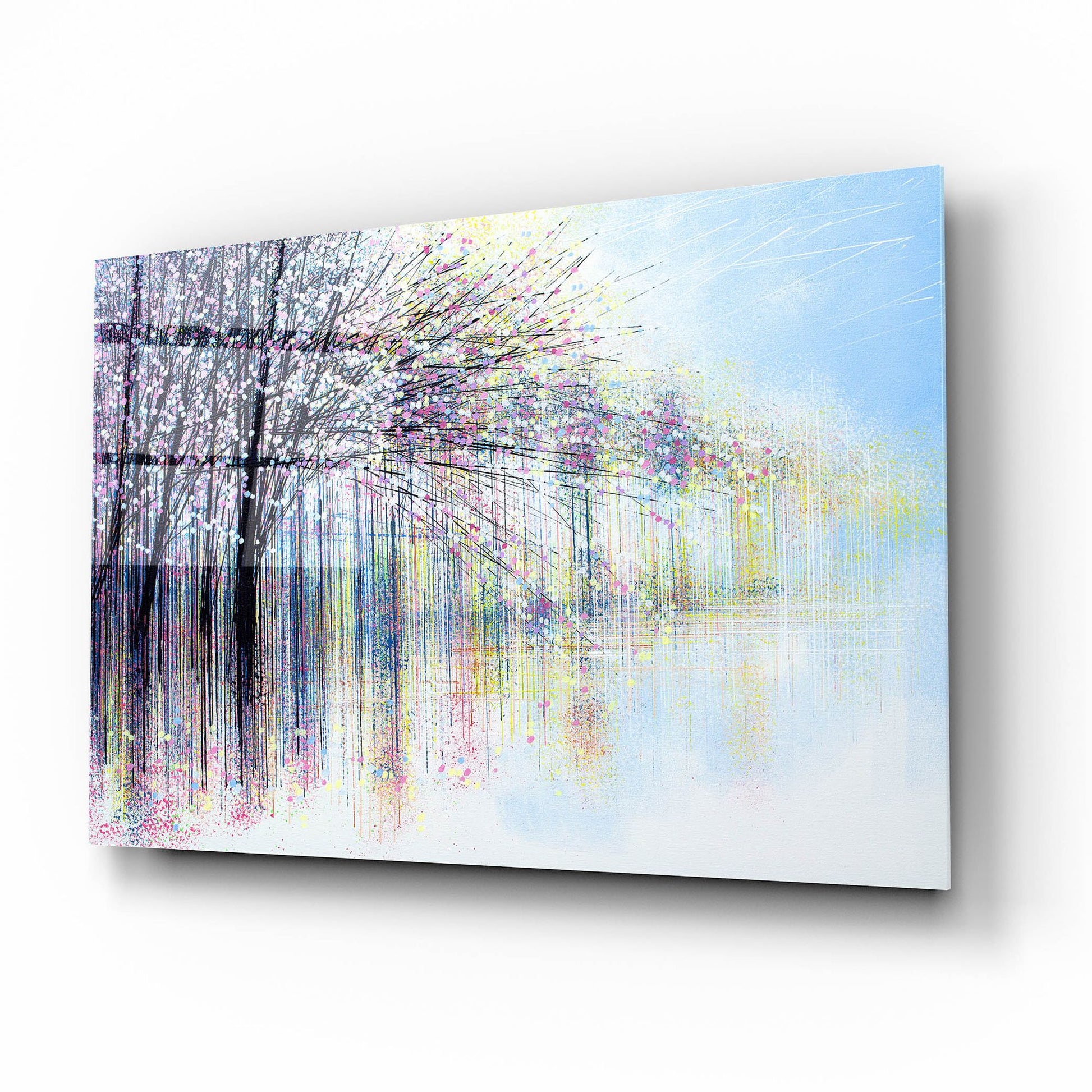 Epic Art 'Waterside Spring Blossom' by Marc Todd, Acrylic Glass Wall Art,16x12