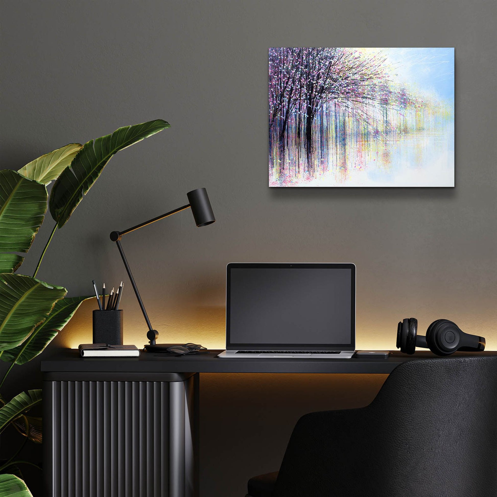 Epic Art 'Waterside Spring Blossom' by Marc Todd, Acrylic Glass Wall Art,16x12