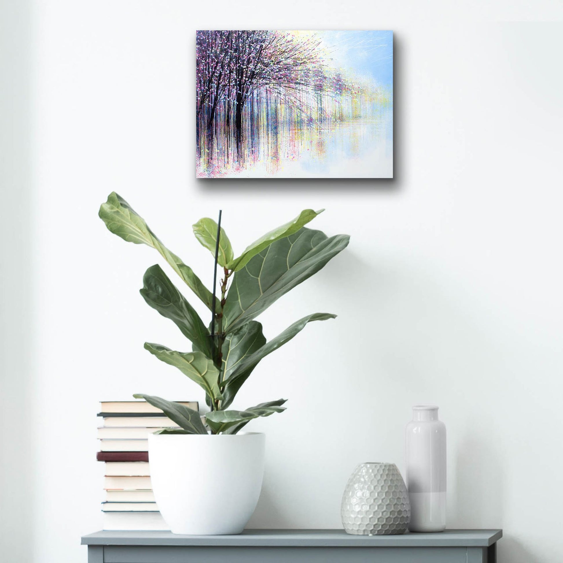 Epic Art 'Waterside Spring Blossom' by Marc Todd, Acrylic Glass Wall Art,16x12