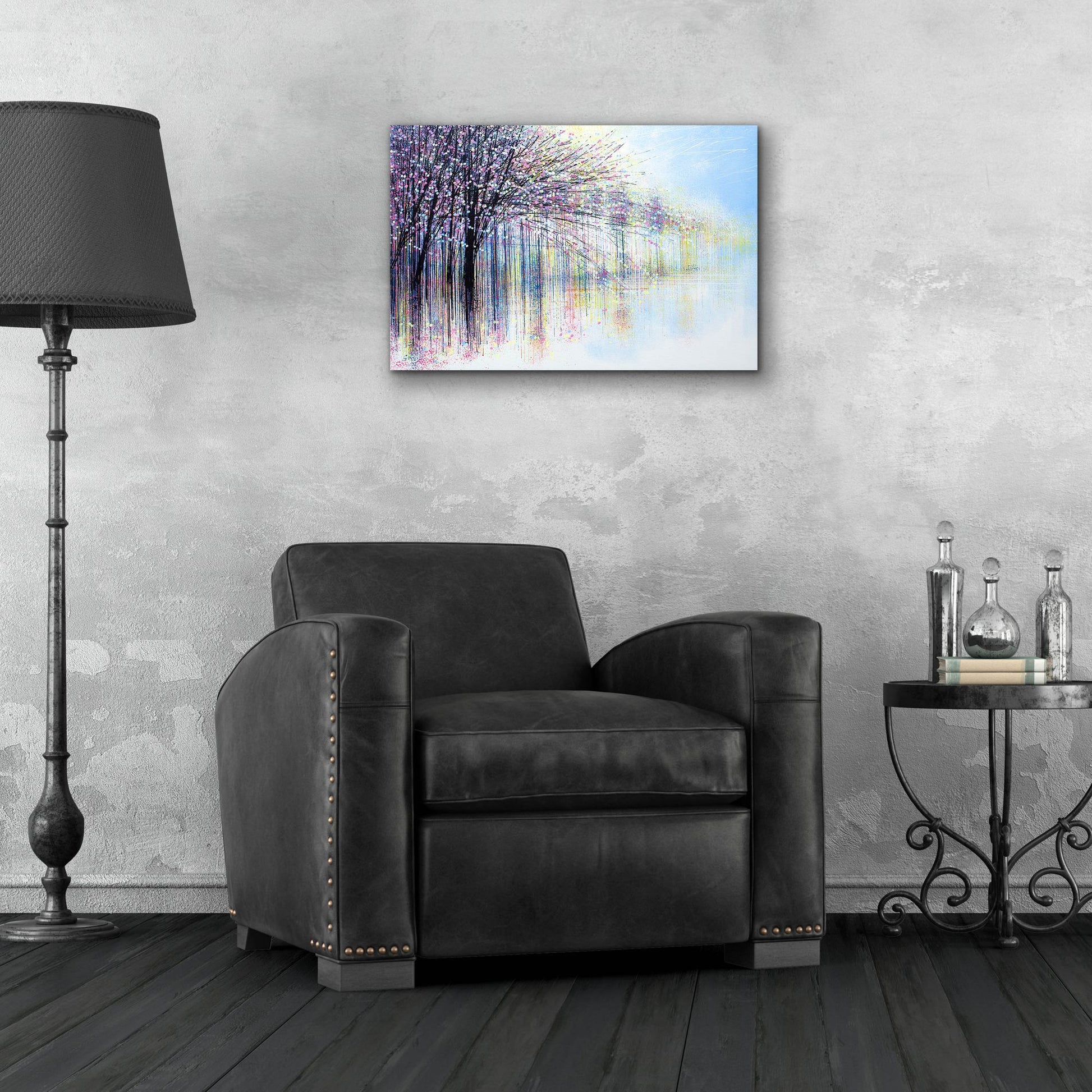 Epic Art 'Waterside Spring Blossom' by Marc Todd, Acrylic Glass Wall Art,24x16