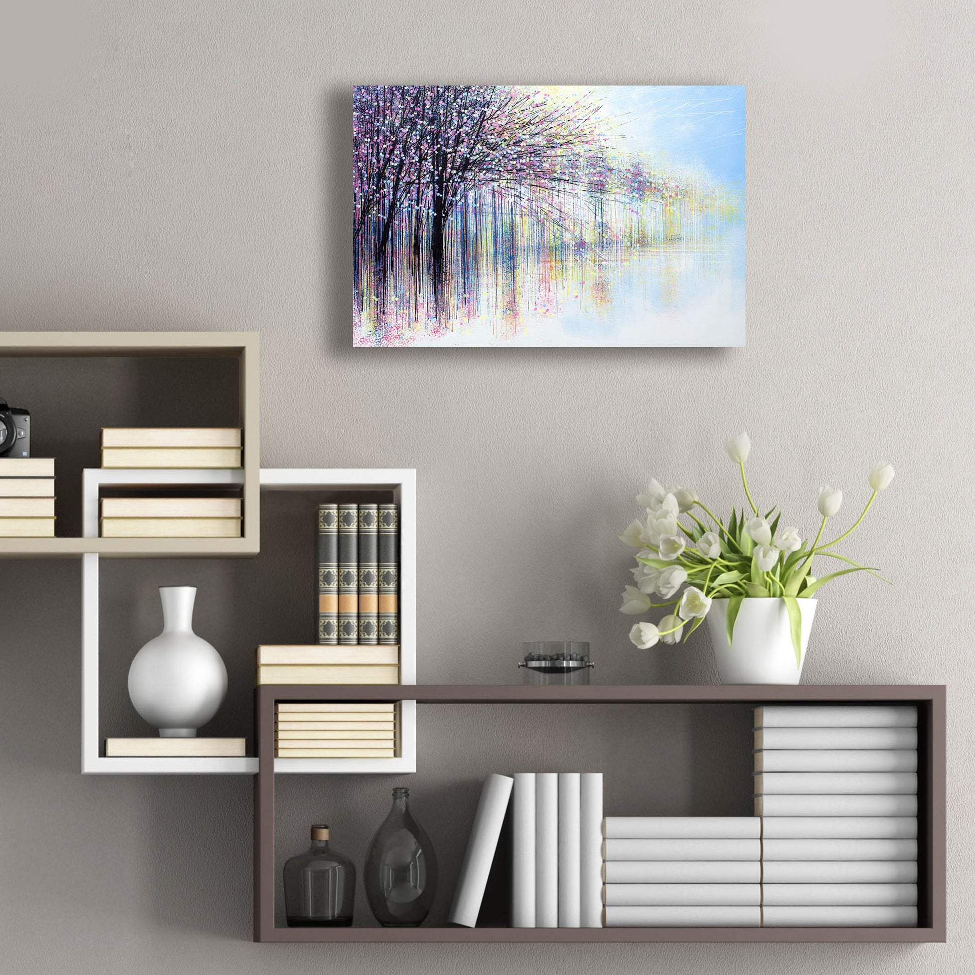 Epic Art 'Waterside Spring Blossom' by Marc Todd, Acrylic Glass Wall Art,24x16