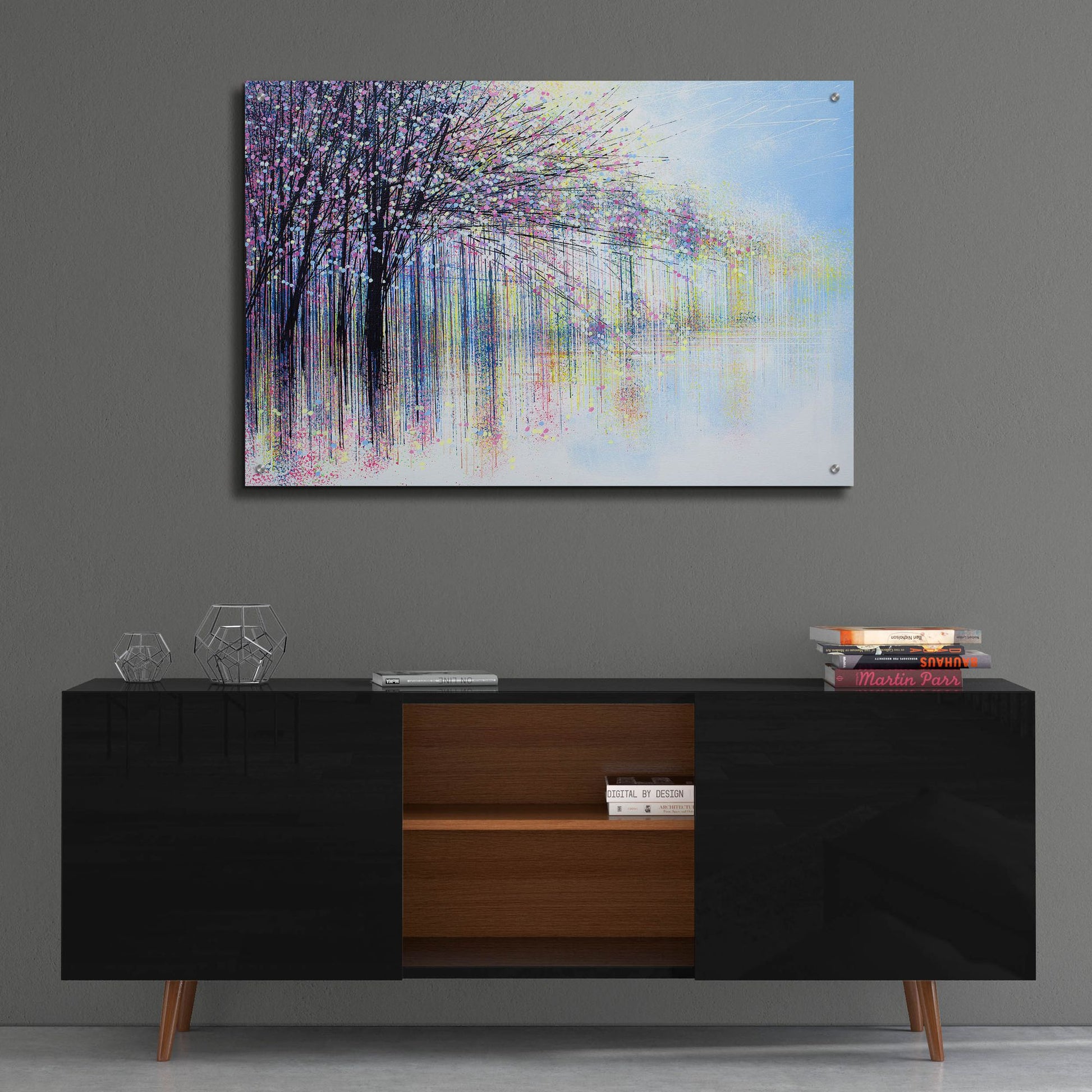 Epic Art 'Waterside Spring Blossom' by Marc Todd, Acrylic Glass Wall Art,36x24