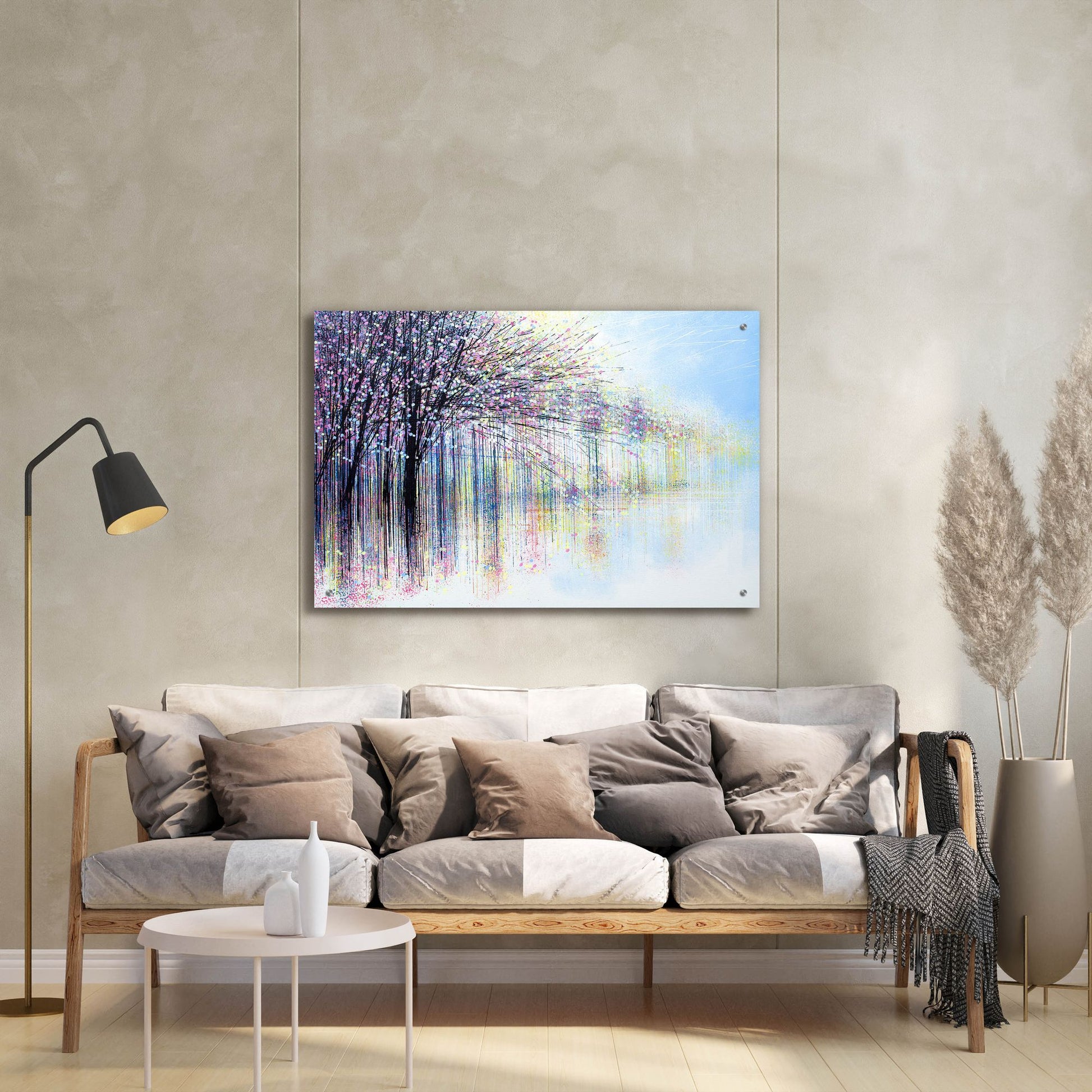 Epic Art 'Waterside Spring Blossom' by Marc Todd, Acrylic Glass Wall Art,36x24