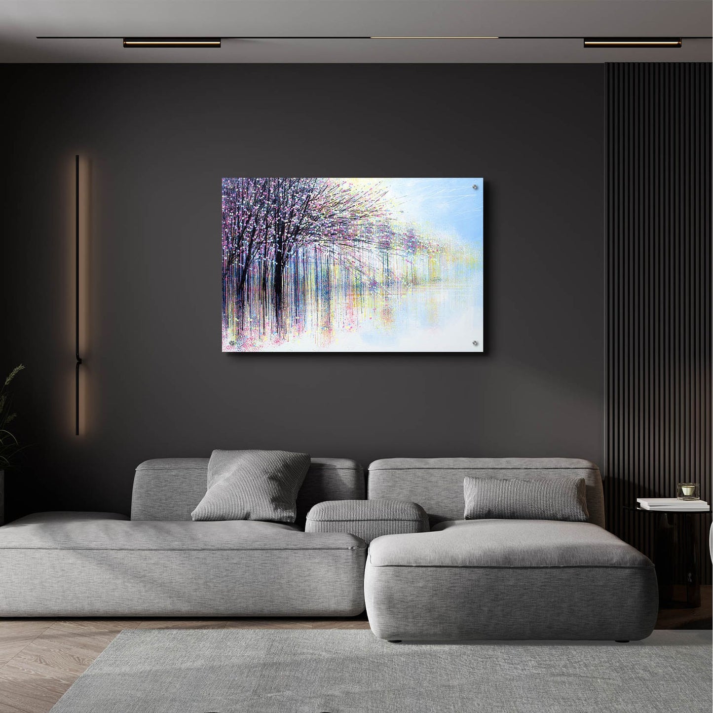 Epic Art 'Waterside Spring Blossom' by Marc Todd, Acrylic Glass Wall Art,36x24