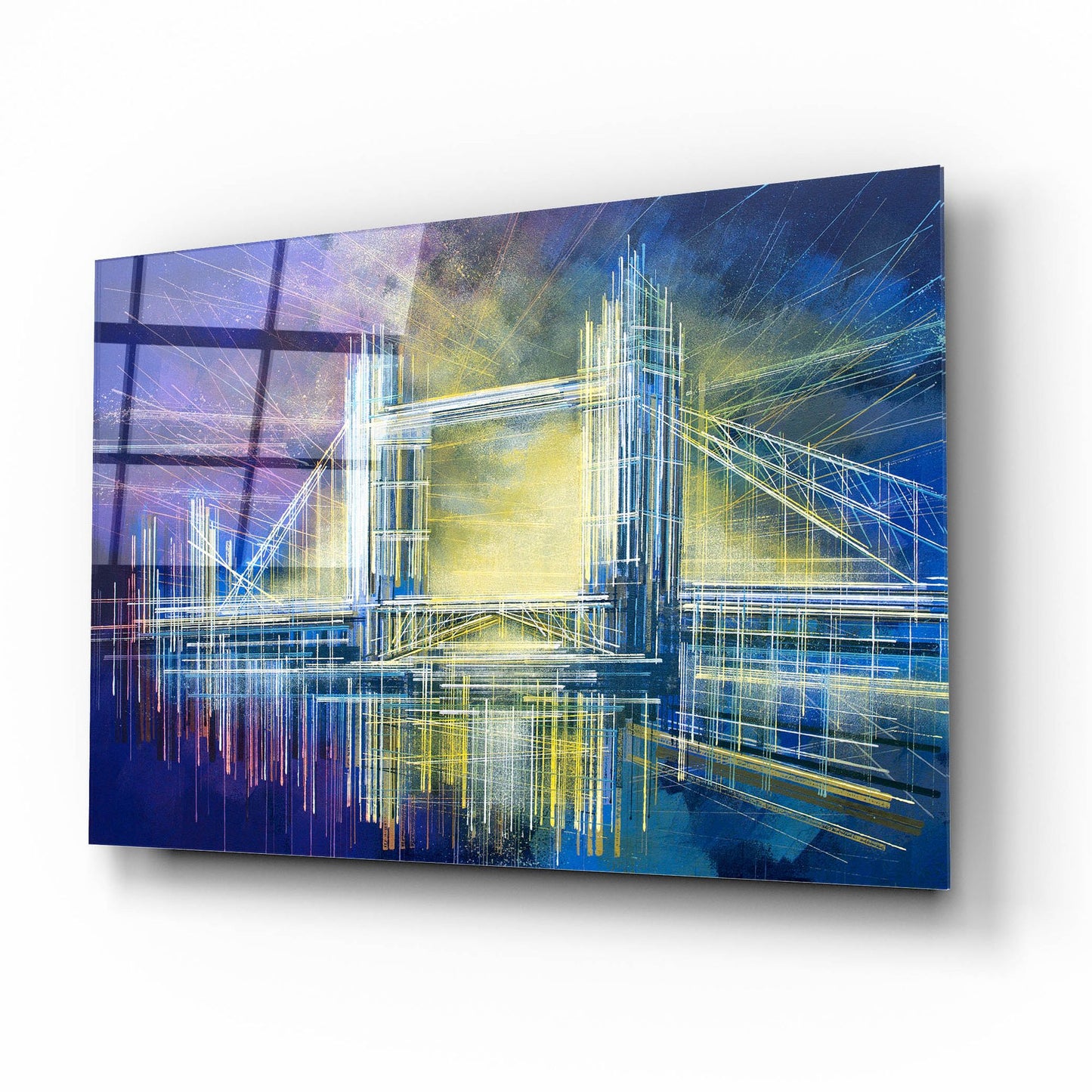 Epic Art 'Tower Bridge At Midnight' by Marc Todd, Acrylic Glass Wall Art,16x12