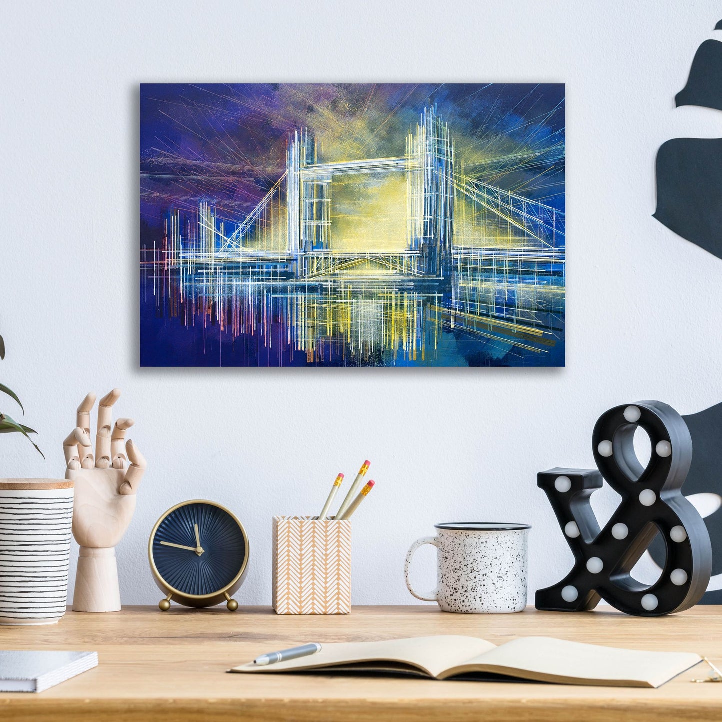 Epic Art 'Tower Bridge At Midnight' by Marc Todd, Acrylic Glass Wall Art,16x12