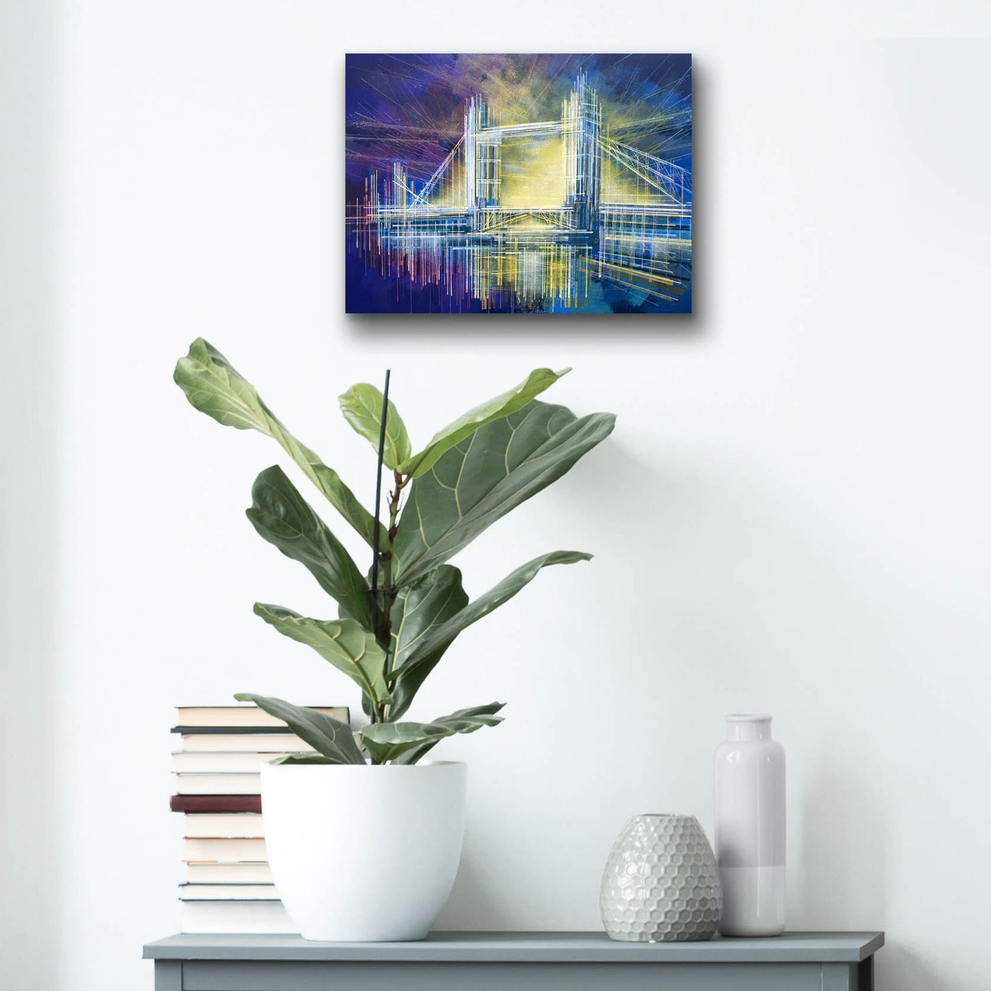 Epic Art 'Tower Bridge At Midnight' by Marc Todd, Acrylic Glass Wall Art,16x12