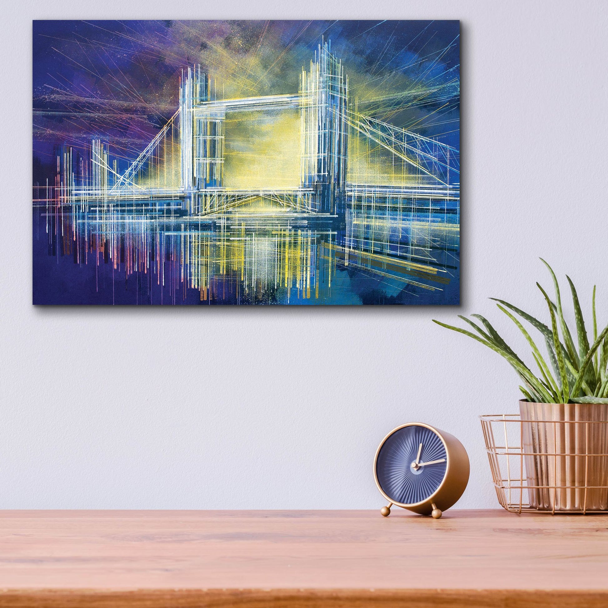 Epic Art 'Tower Bridge At Midnight' by Marc Todd, Acrylic Glass Wall Art,16x12