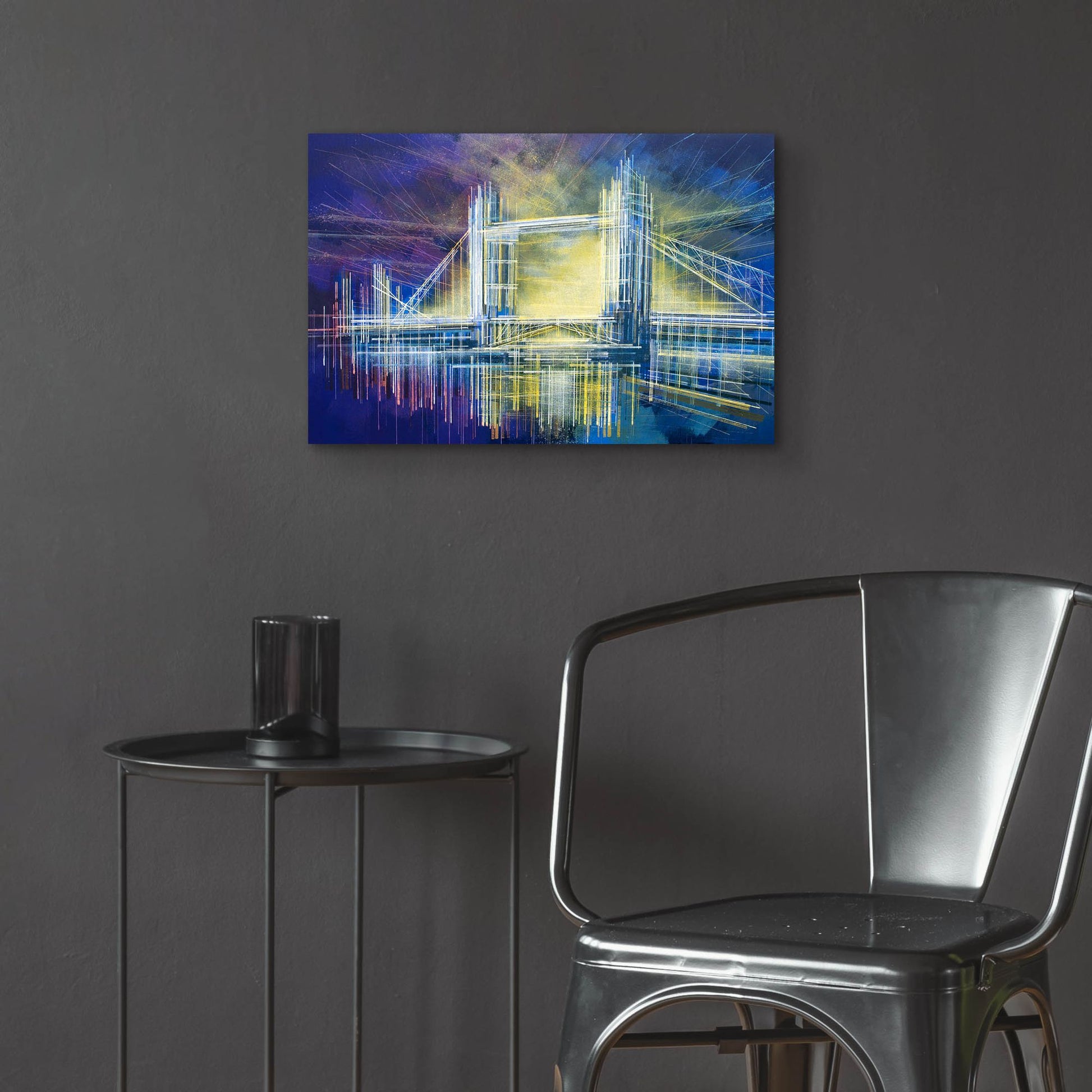 Epic Art 'Tower Bridge At Midnight' by Marc Todd, Acrylic Glass Wall Art,24x16