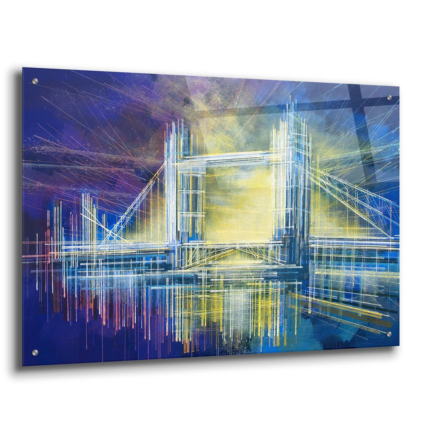 Epic Art 'Tower Bridge At Midnight' by Marc Todd, Acrylic Glass Wall Art,36x24