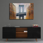 Epic Art 'The Manhattan Bridge at Sunset' by Marc Todd, Acrylic Glass Wall Art,36x24
