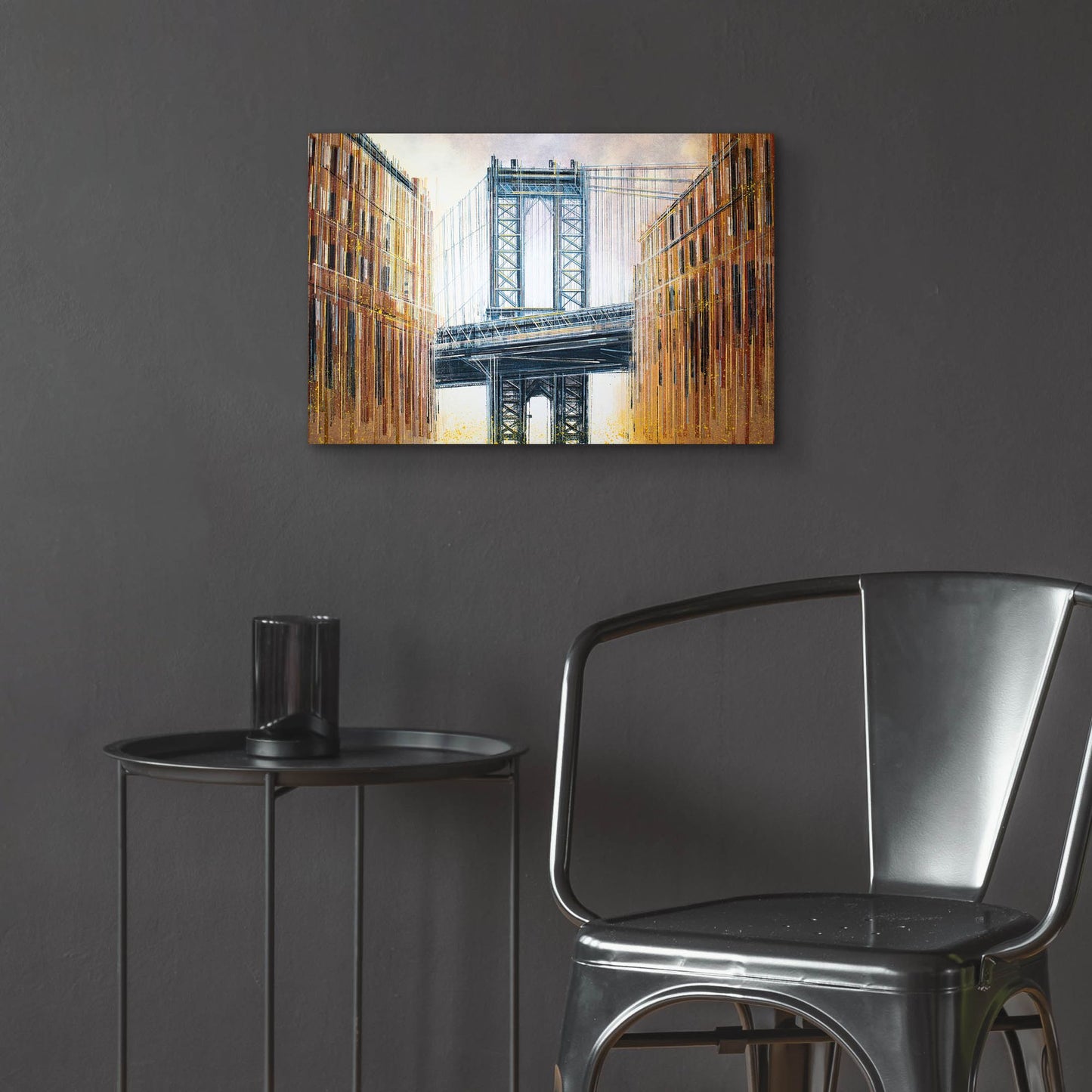 Epic Art 'The Manhattan Bridge at Sunset 2' by Marc Todd, Acrylic Glass Wall Art,24x16