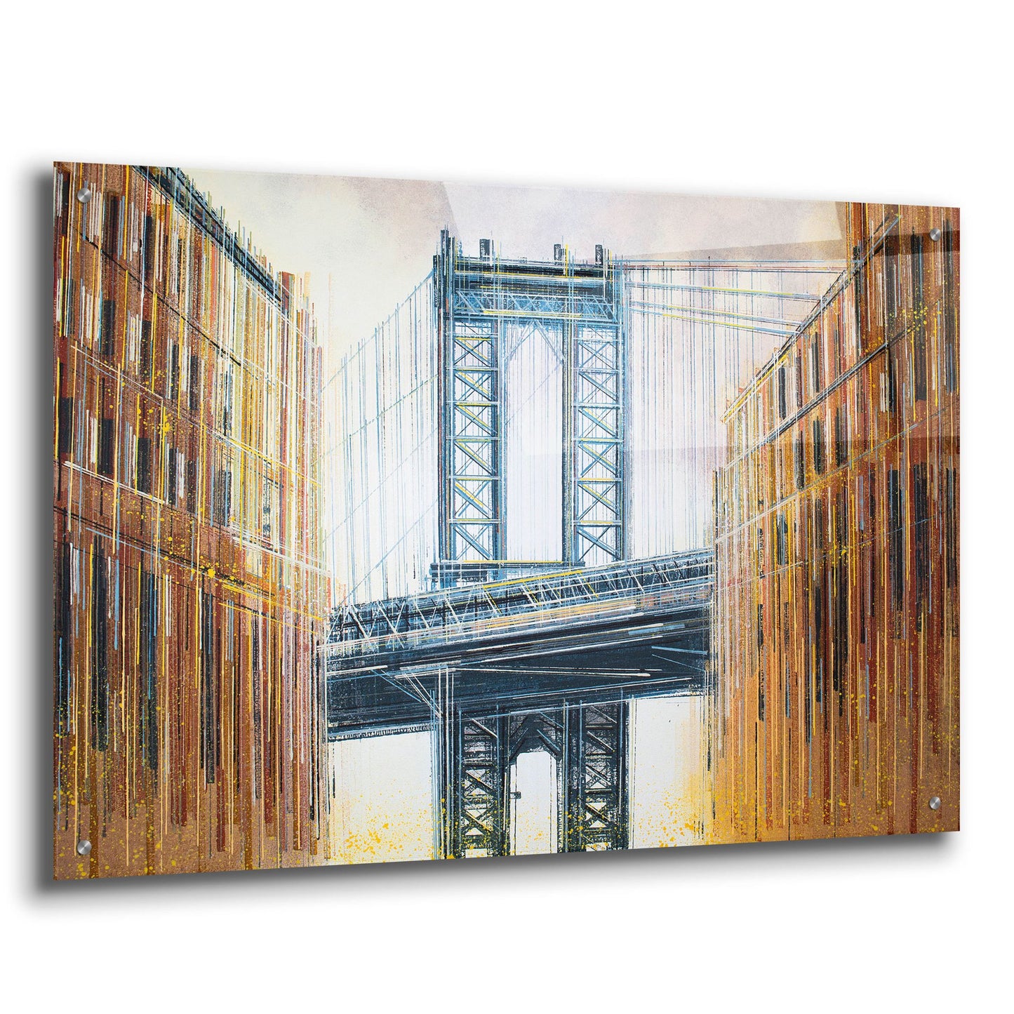 Epic Art 'The Manhattan Bridge at Sunset 2' by Marc Todd, Acrylic Glass Wall Art,36x24