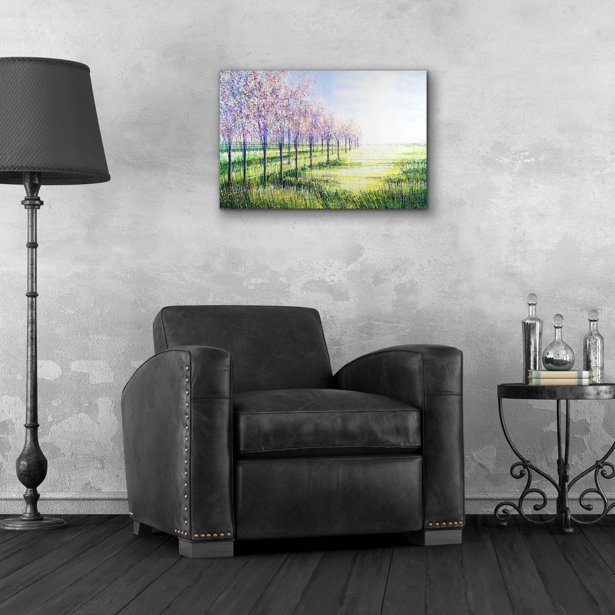 Epic Art 'Orchard Trees In Blossom' by Marc Todd, Acrylic Glass Wall Art,24x16