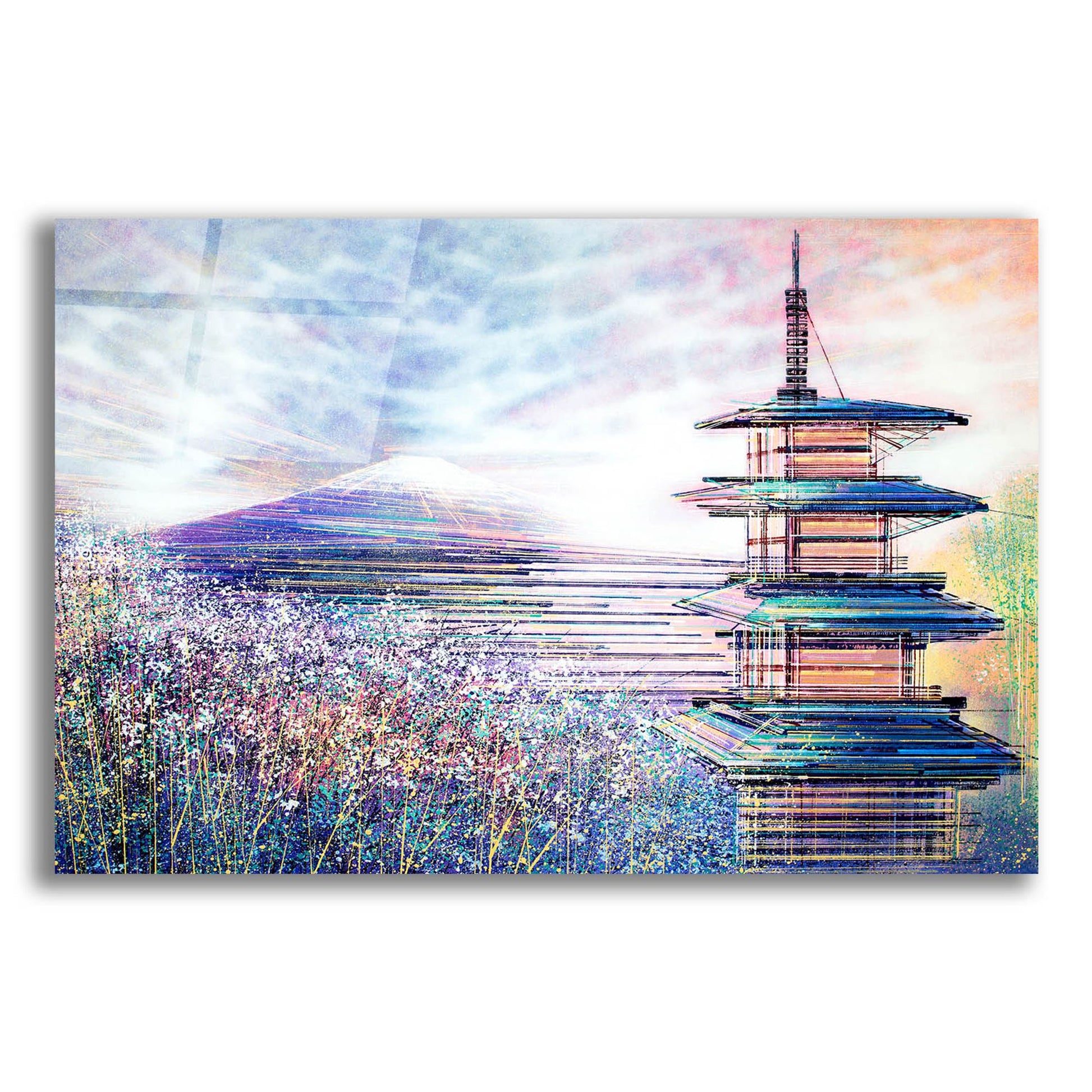 Epic Art 'Japan At Sunset' by Marc Todd, Acrylic Glass Wall Art,24x16