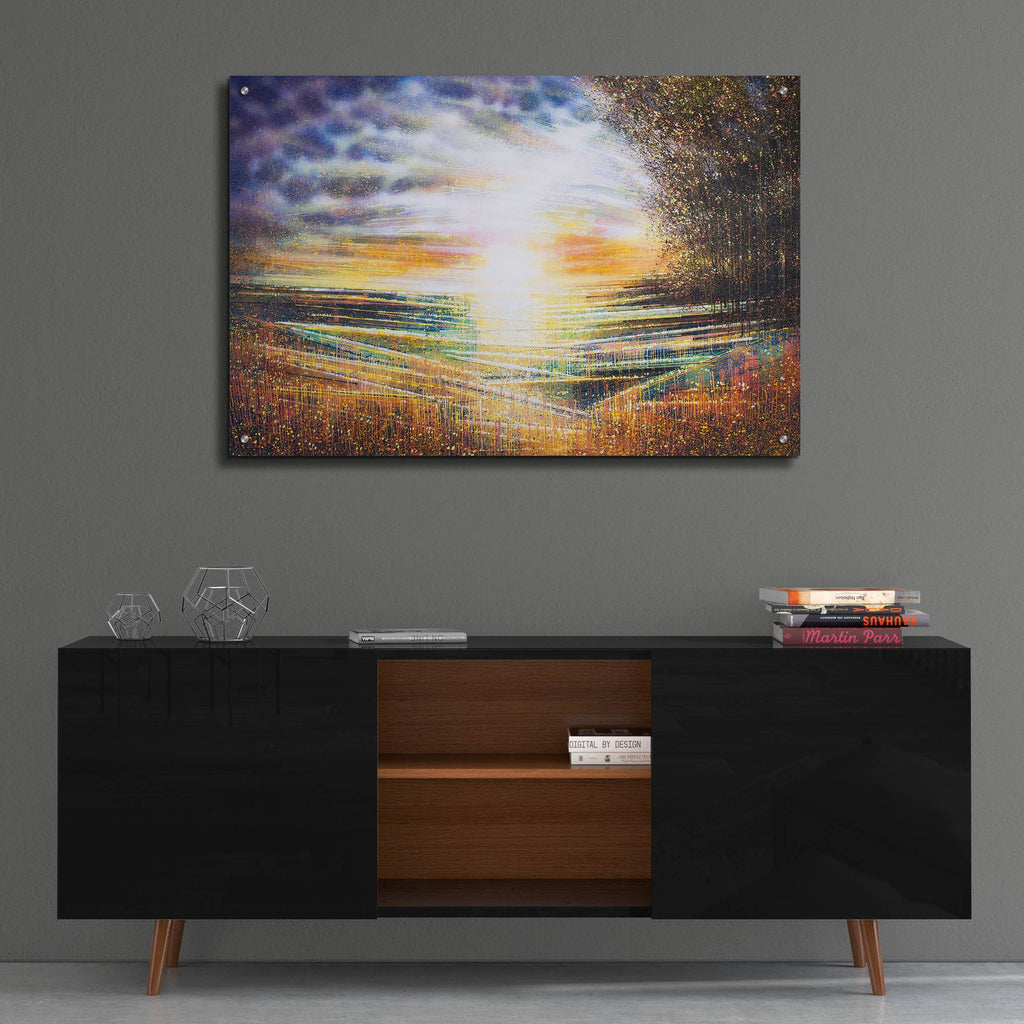 Epic Art 'Meadow at Sunset' by Marc Todd, Acrylic Glass Wall Art,36x24