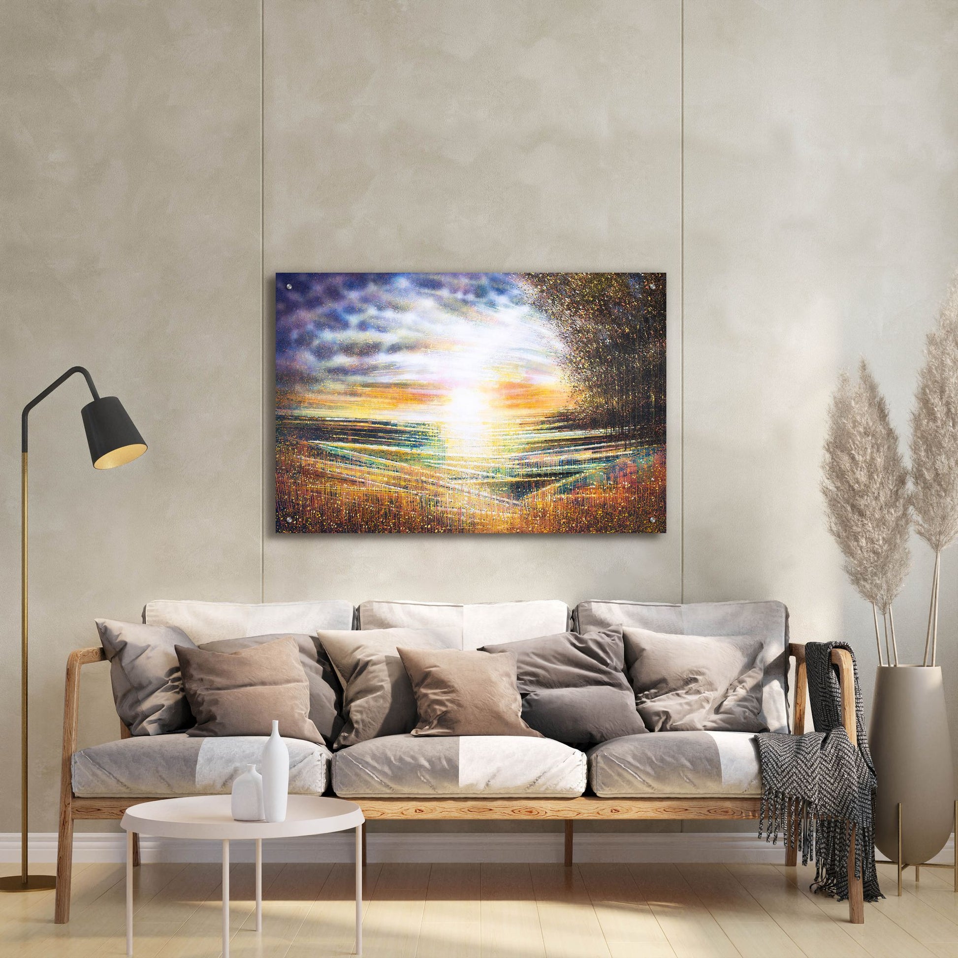 Epic Art 'Meadow at Sunset' by Marc Todd, Acrylic Glass Wall Art,36x24