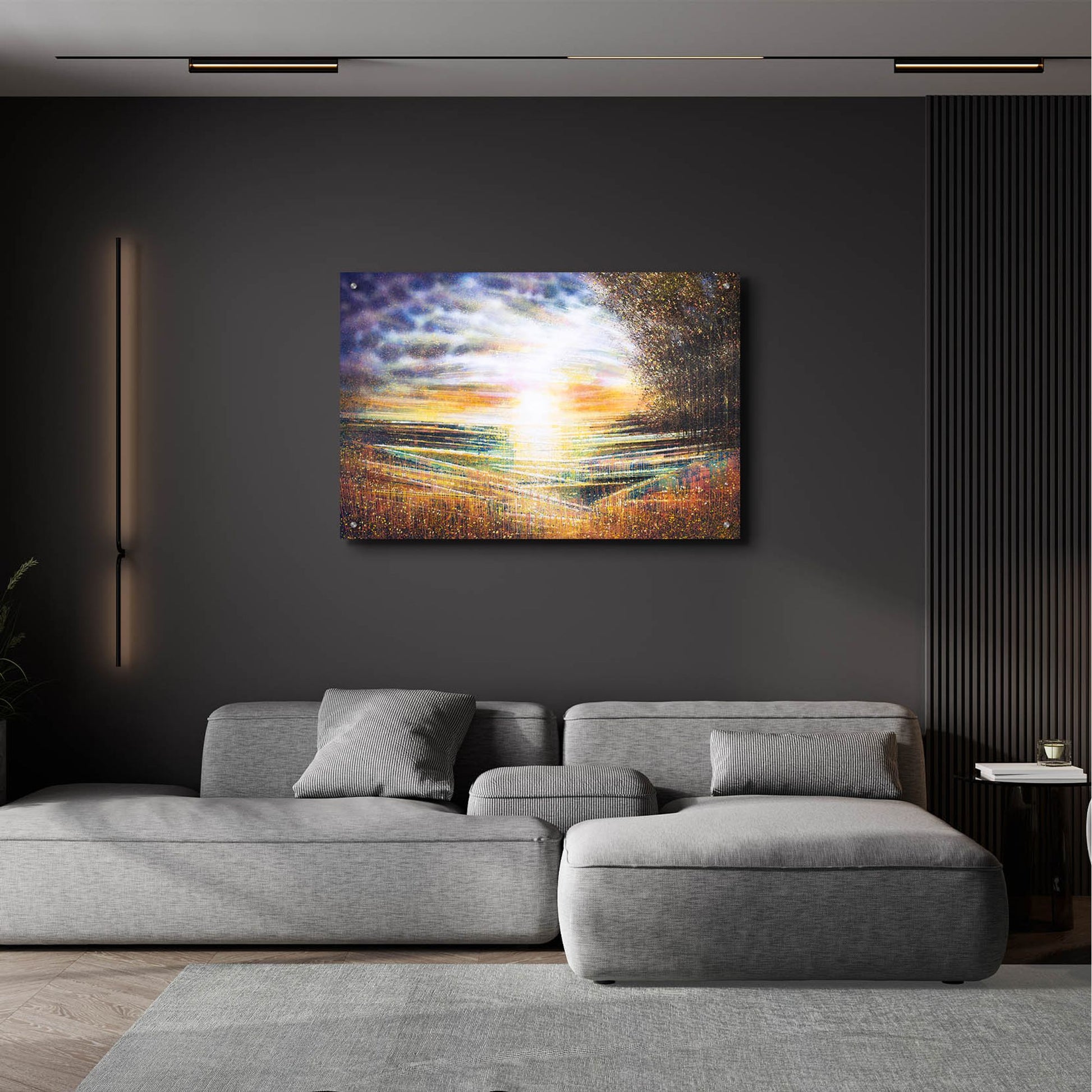 Epic Art 'Meadow at Sunset' by Marc Todd, Acrylic Glass Wall Art,36x24