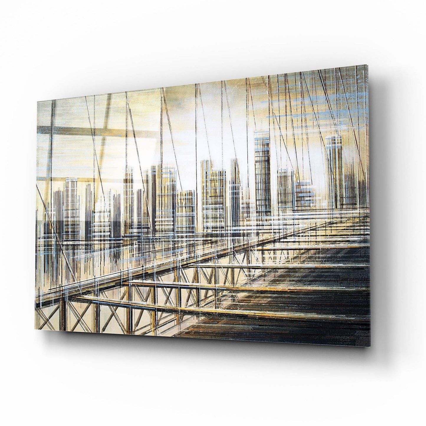 Epic Art 'The Brooklyn Bridge At Dusk' by Marc Todd, Acrylic Glass Wall Art,16x12