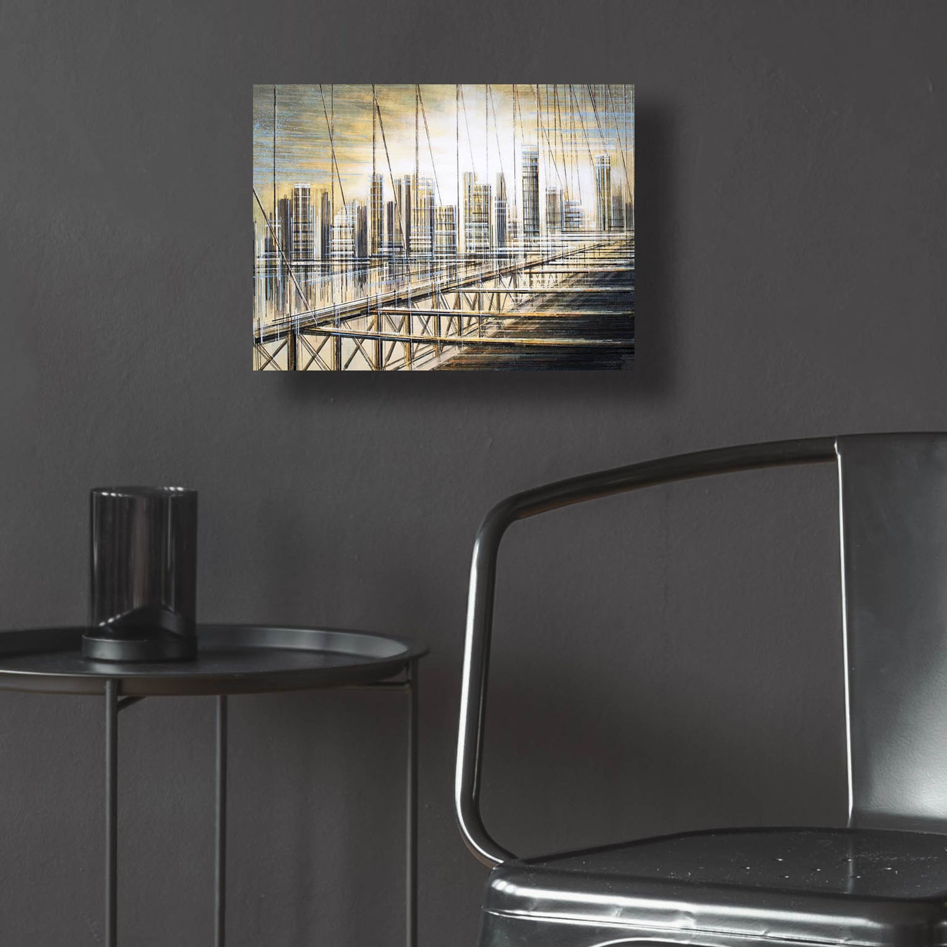 Epic Art 'The Brooklyn Bridge At Dusk' by Marc Todd, Acrylic Glass Wall Art,16x12