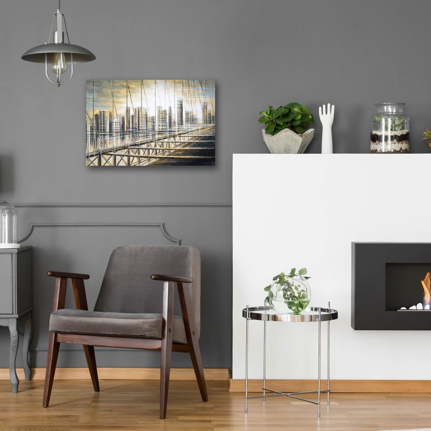 Epic Art 'The Brooklyn Bridge At Dusk' by Marc Todd, Acrylic Glass Wall Art,24x16