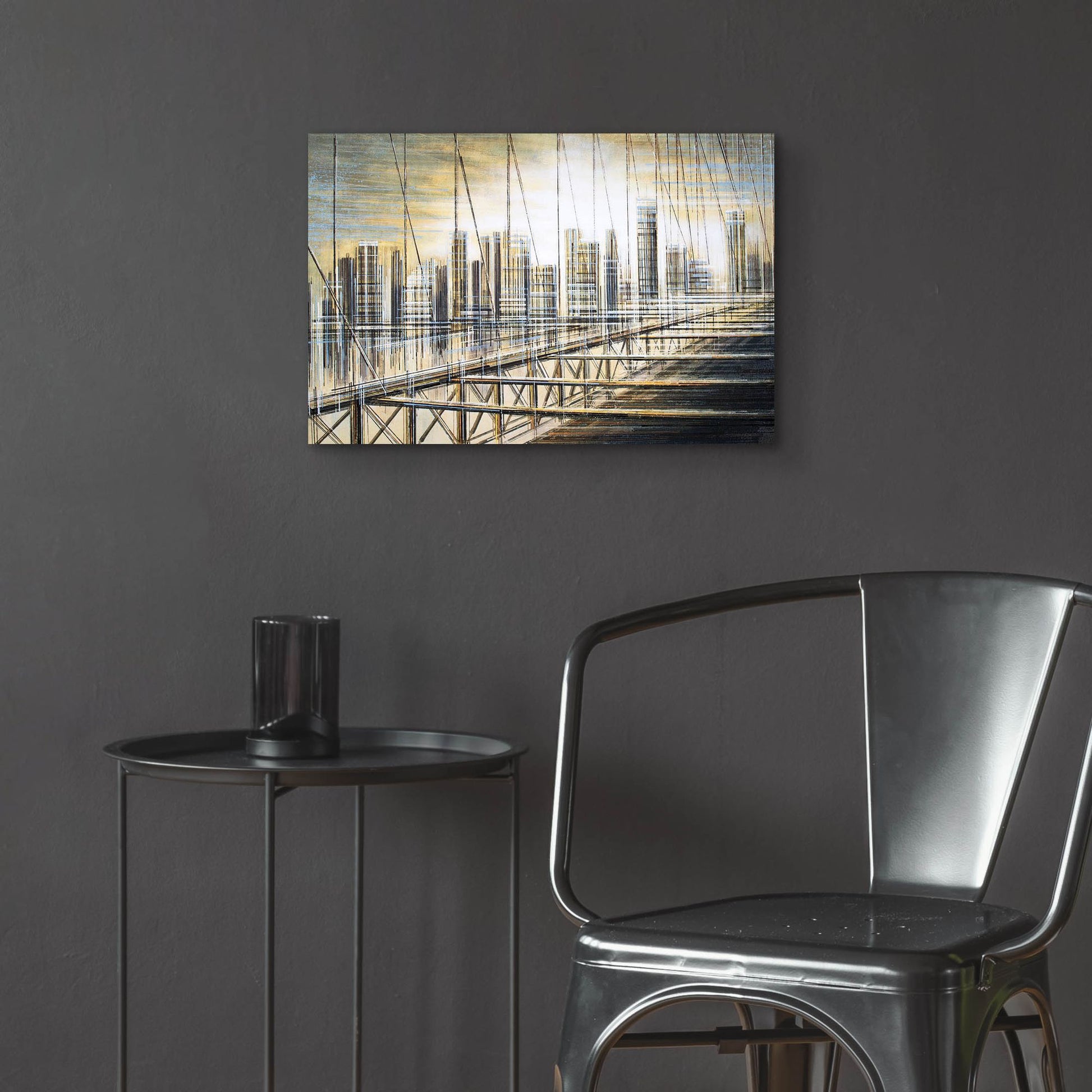 Epic Art 'The Brooklyn Bridge At Dusk' by Marc Todd, Acrylic Glass Wall Art,24x16