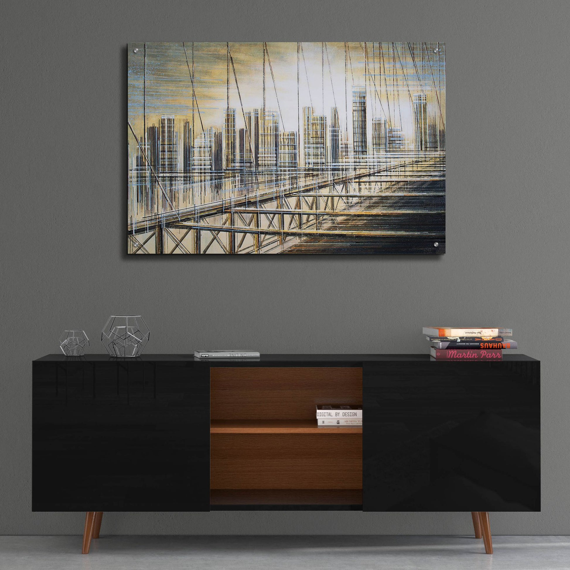 Epic Art 'The Brooklyn Bridge At Dusk' by Marc Todd, Acrylic Glass Wall Art,36x24