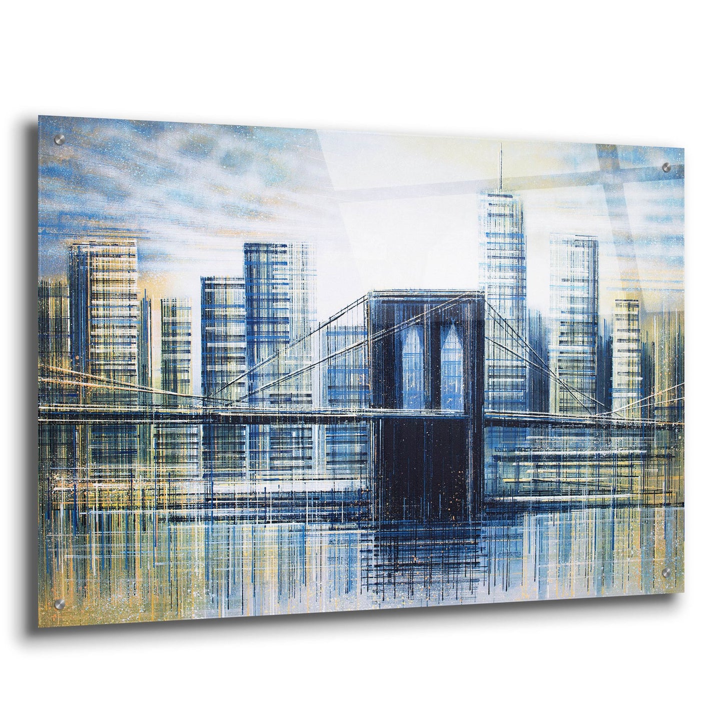 Epic Art 'Brooklyn Bridge at Dusk' by Marc Todd, Acrylic Glass Wall Art,36x24