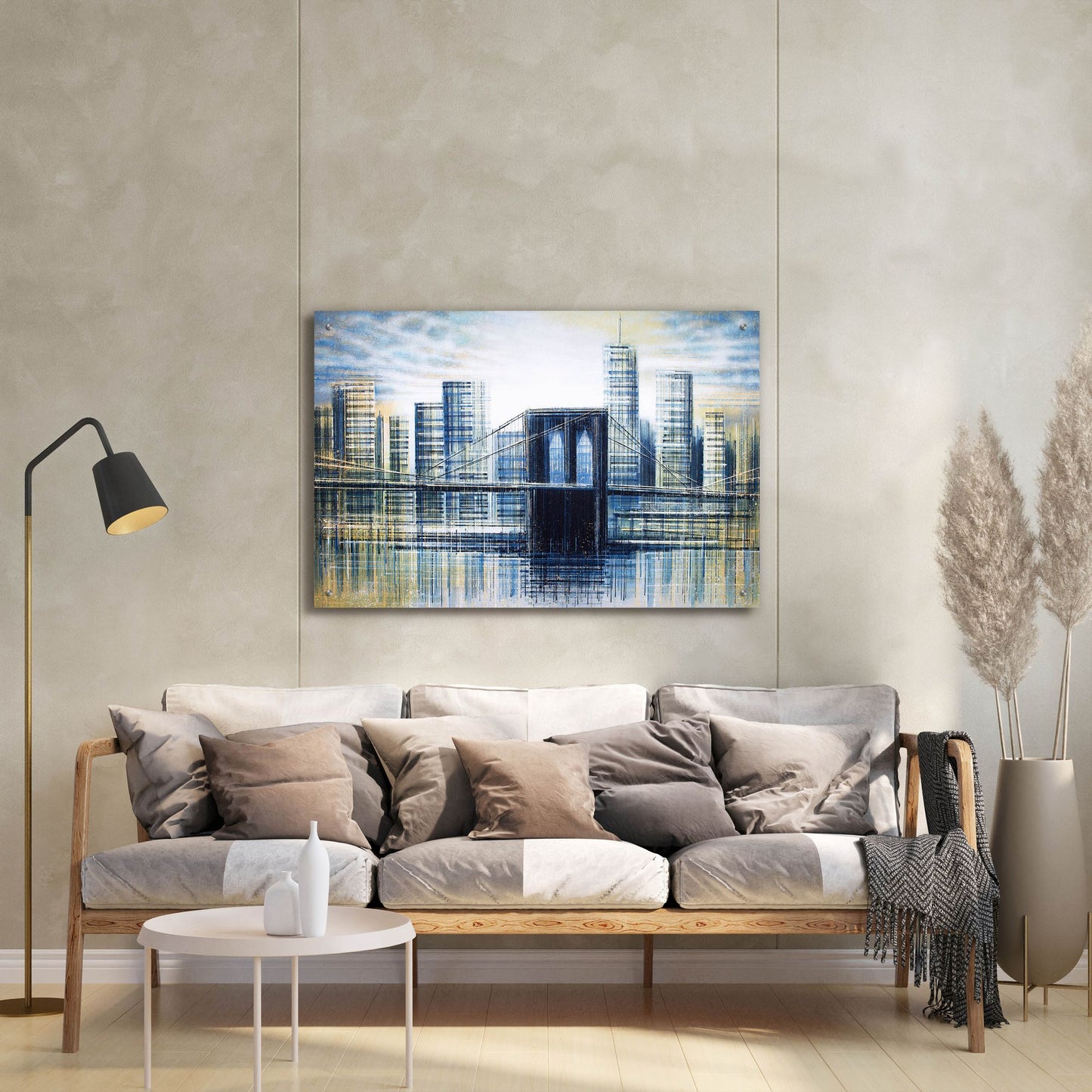 Epic Art 'Brooklyn Bridge at Dusk' by Marc Todd, Acrylic Glass Wall Art,36x24