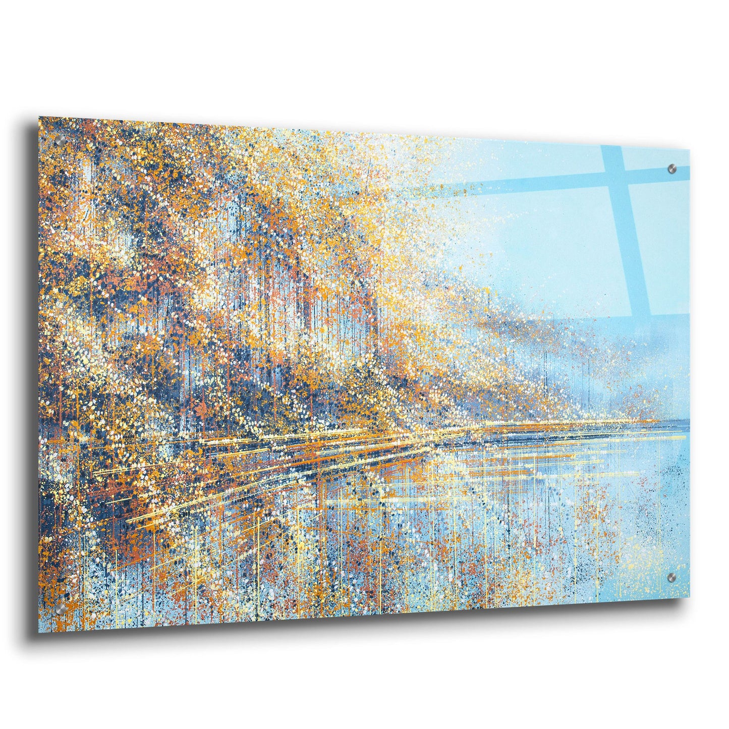 Epic Art 'Autumn Trees Reflection' by Marc Todd, Acrylic Glass Wall Art,36x24