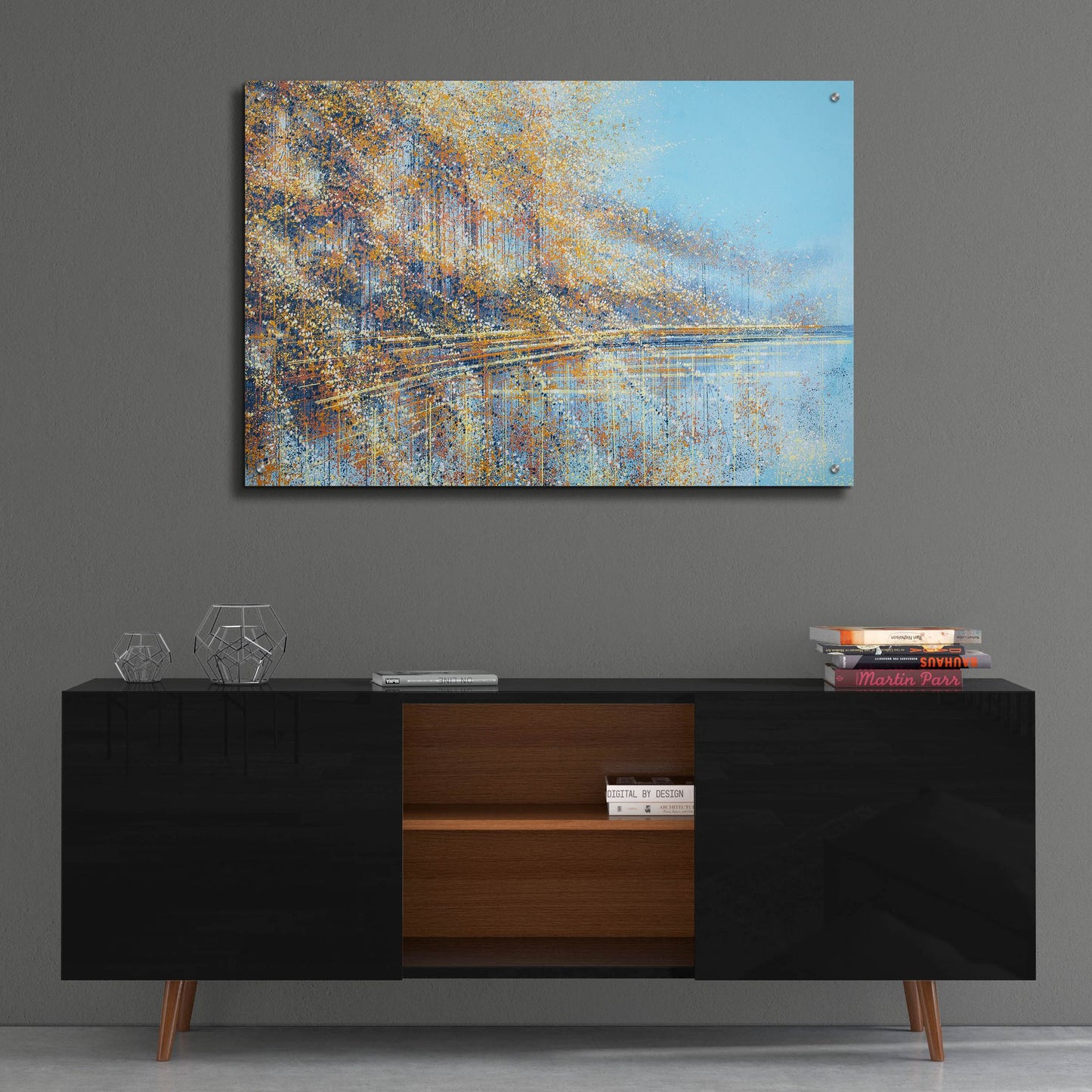 Epic Art 'Autumn Trees Reflection' by Marc Todd, Acrylic Glass Wall Art,36x24