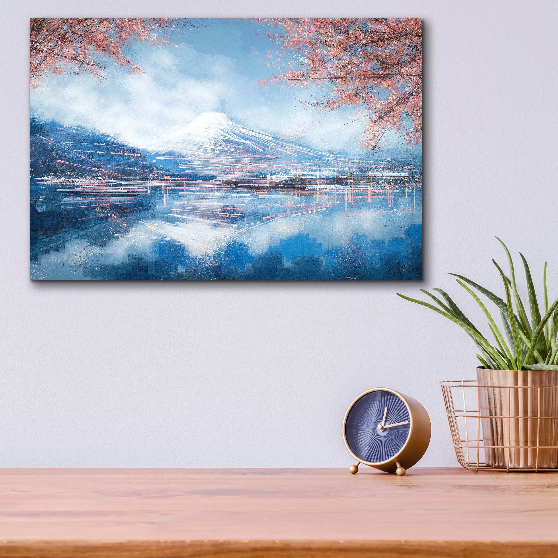 Epic Art 'Mount Fuji in Spring' by Marc Todd, Acrylic Glass Wall Art,16x12