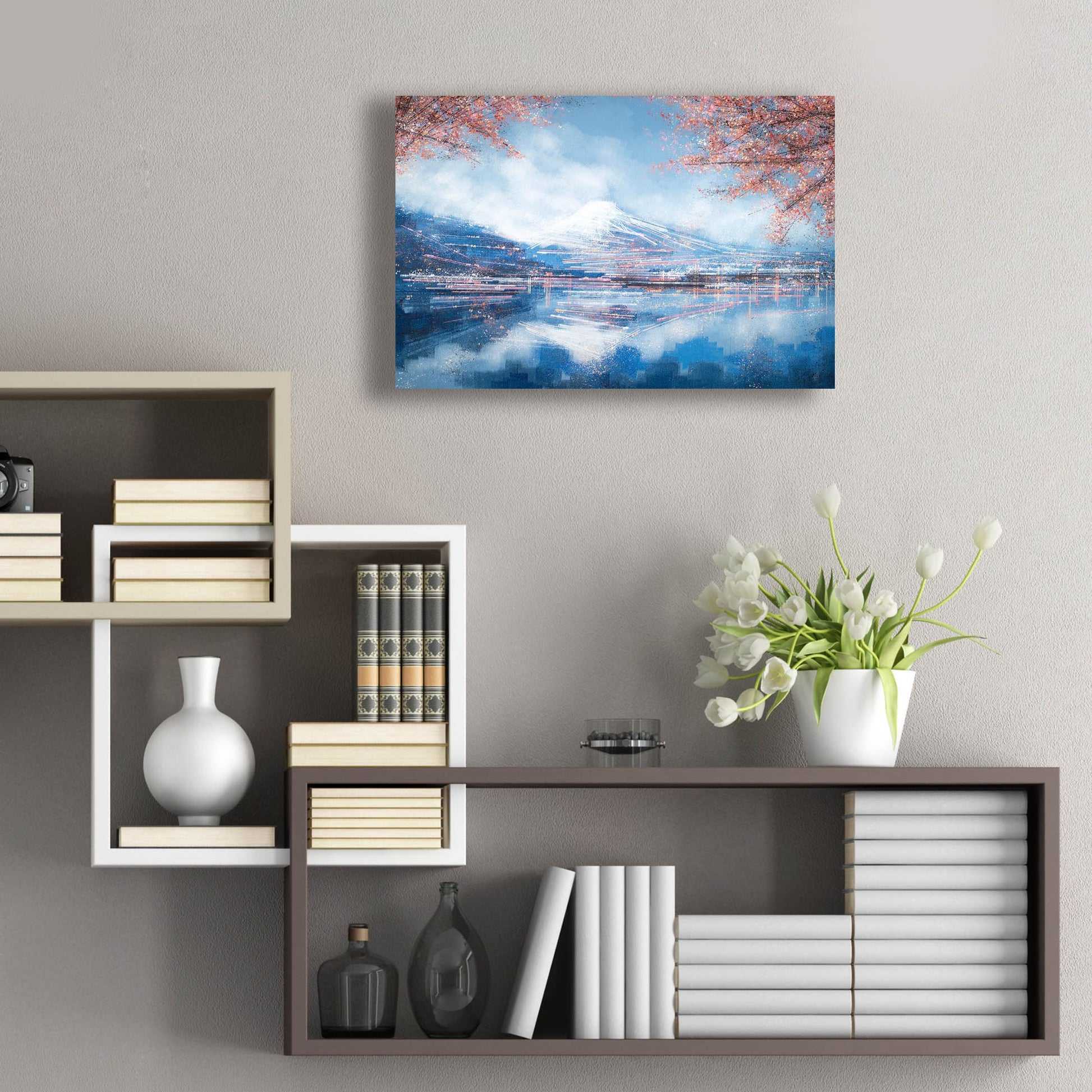 Epic Art 'Mount Fuji in Spring' by Marc Todd, Acrylic Glass Wall Art,24x16