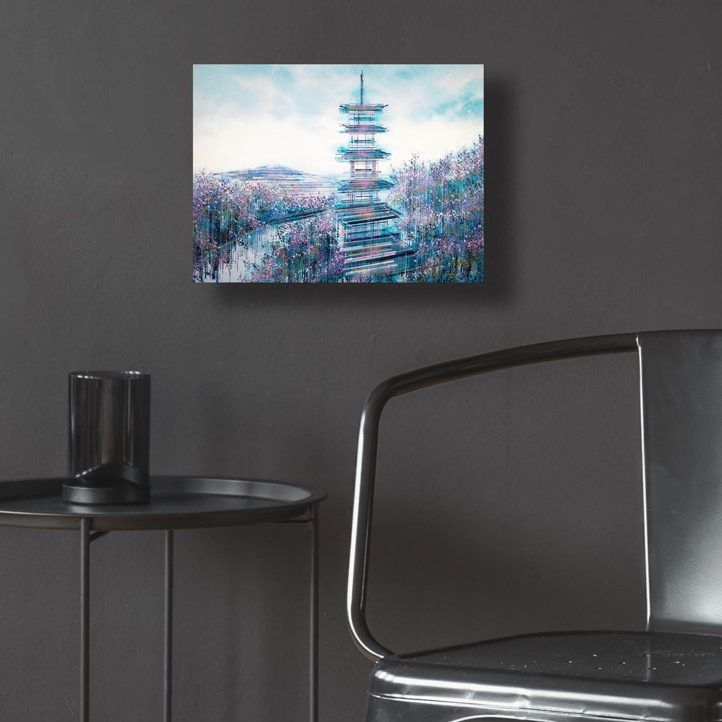 Epic Art 'Japanese Temple At Twilight' by Marc Todd, Acrylic Glass Wall Art,16x12