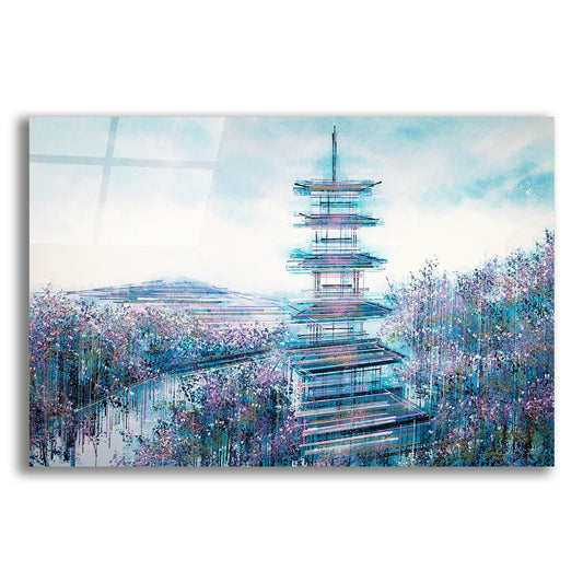 Epic Art 'Japanese Temple At Twilight' by Marc Todd, Acrylic Glass Wall Art