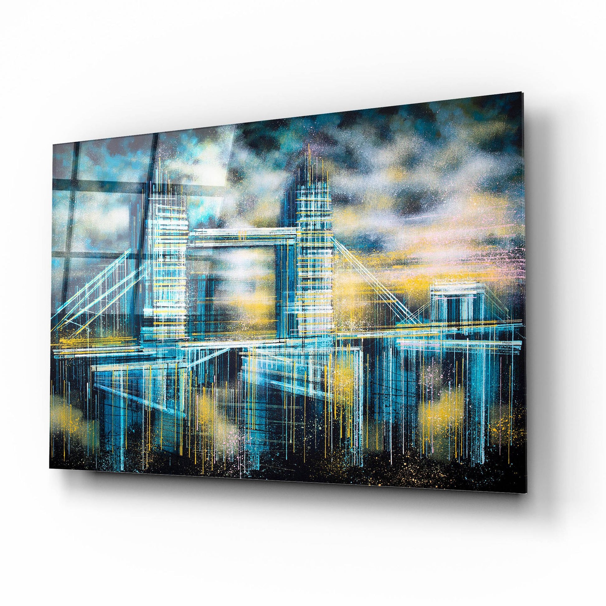 Epic Art 'Tower Bridge Under A Dramatic Sunset' by Marc Todd, Acrylic Glass Wall Art,16x12