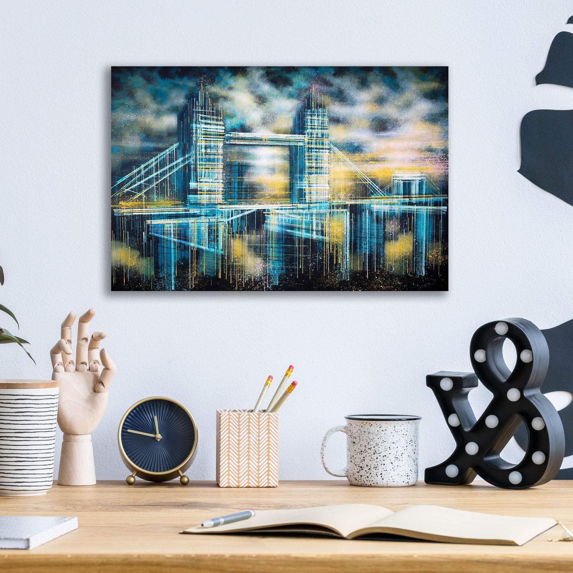 Epic Art 'Tower Bridge Under A Dramatic Sunset' by Marc Todd, Acrylic Glass Wall Art,16x12