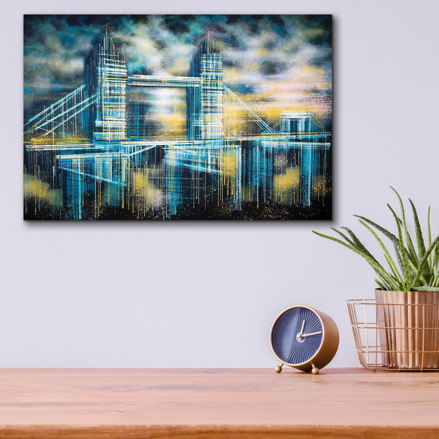 Epic Art 'Tower Bridge Under A Dramatic Sunset' by Marc Todd, Acrylic Glass Wall Art,16x12