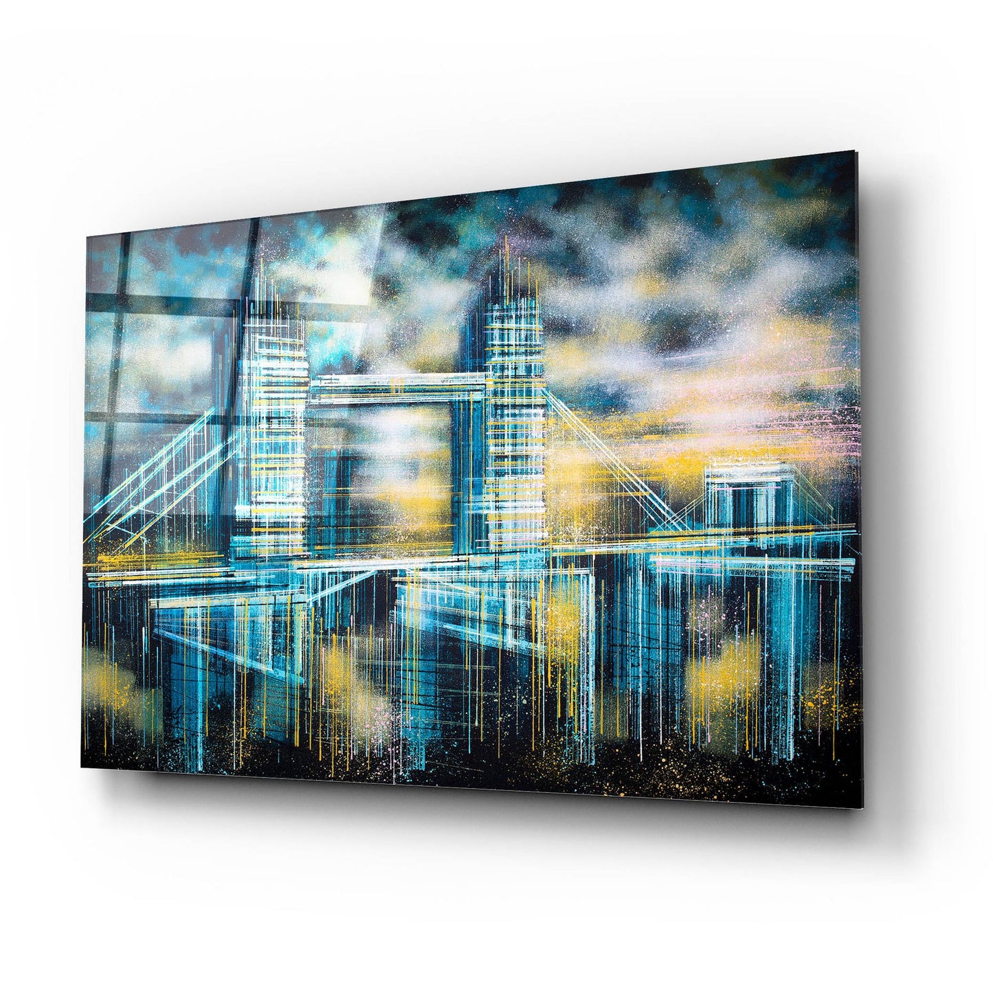 Epic Art 'Tower Bridge Under A Dramatic Sunset' by Marc Todd, Acrylic Glass Wall Art,24x16