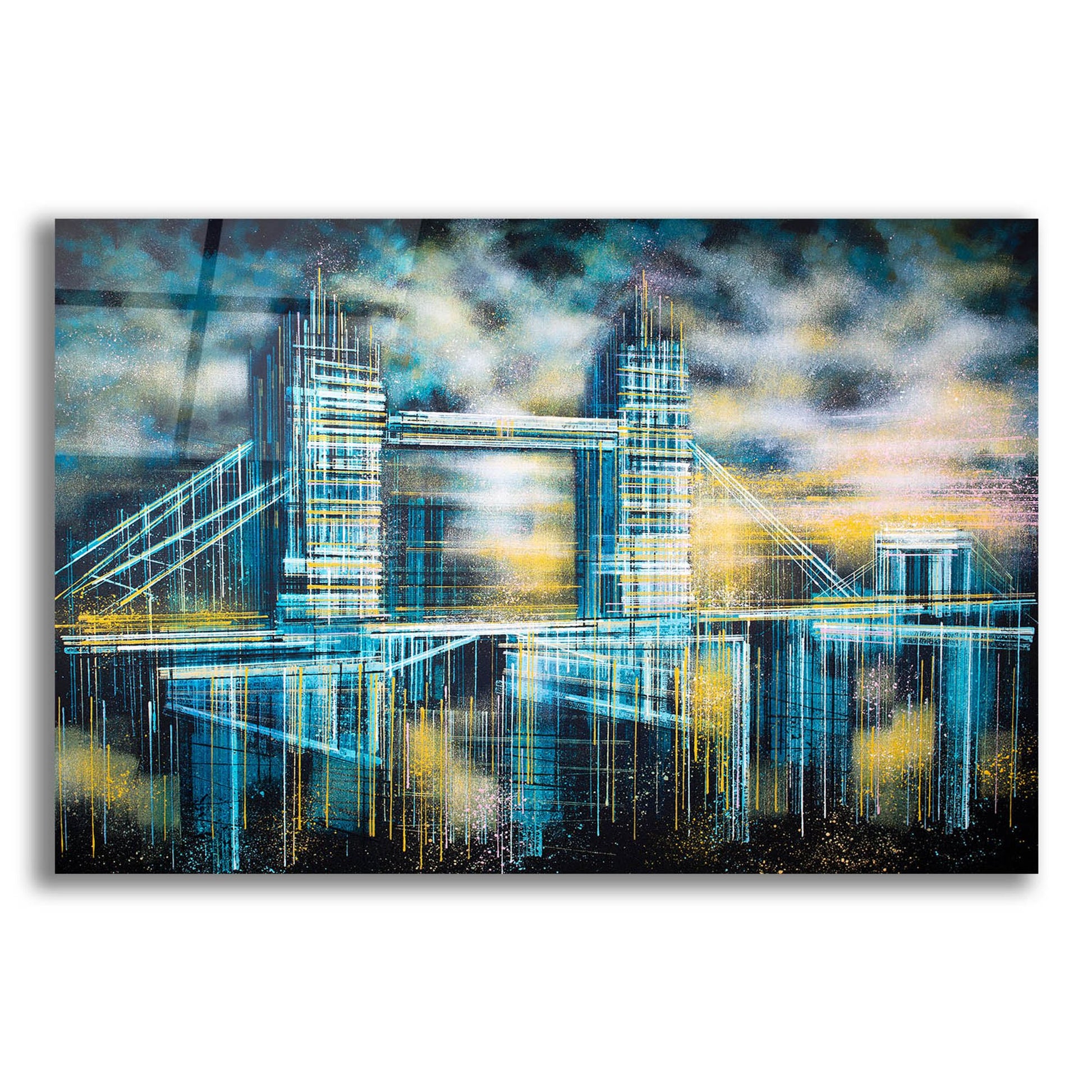 Epic Art 'Tower Bridge Under A Dramatic Sunset' by Marc Todd, Acrylic Glass Wall Art,24x16