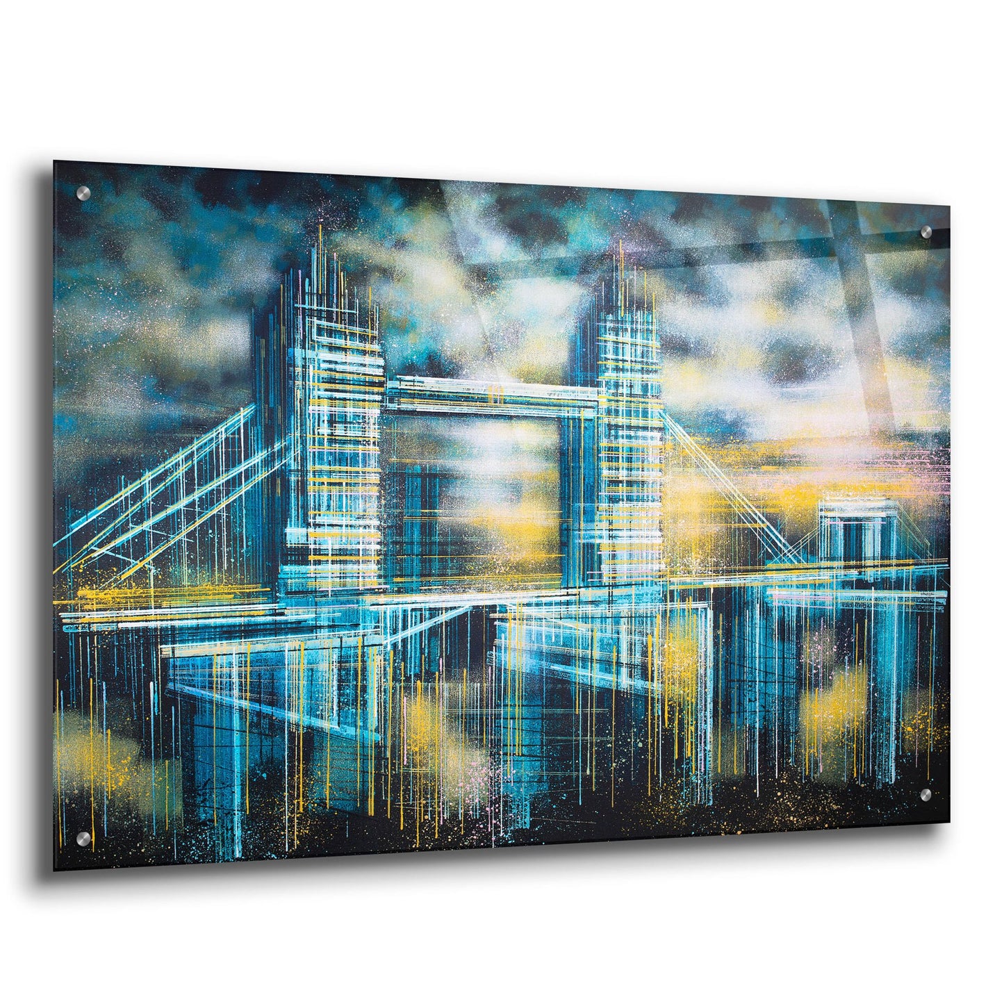 Epic Art 'Tower Bridge Under A Dramatic Sunset' by Marc Todd, Acrylic Glass Wall Art,36x24