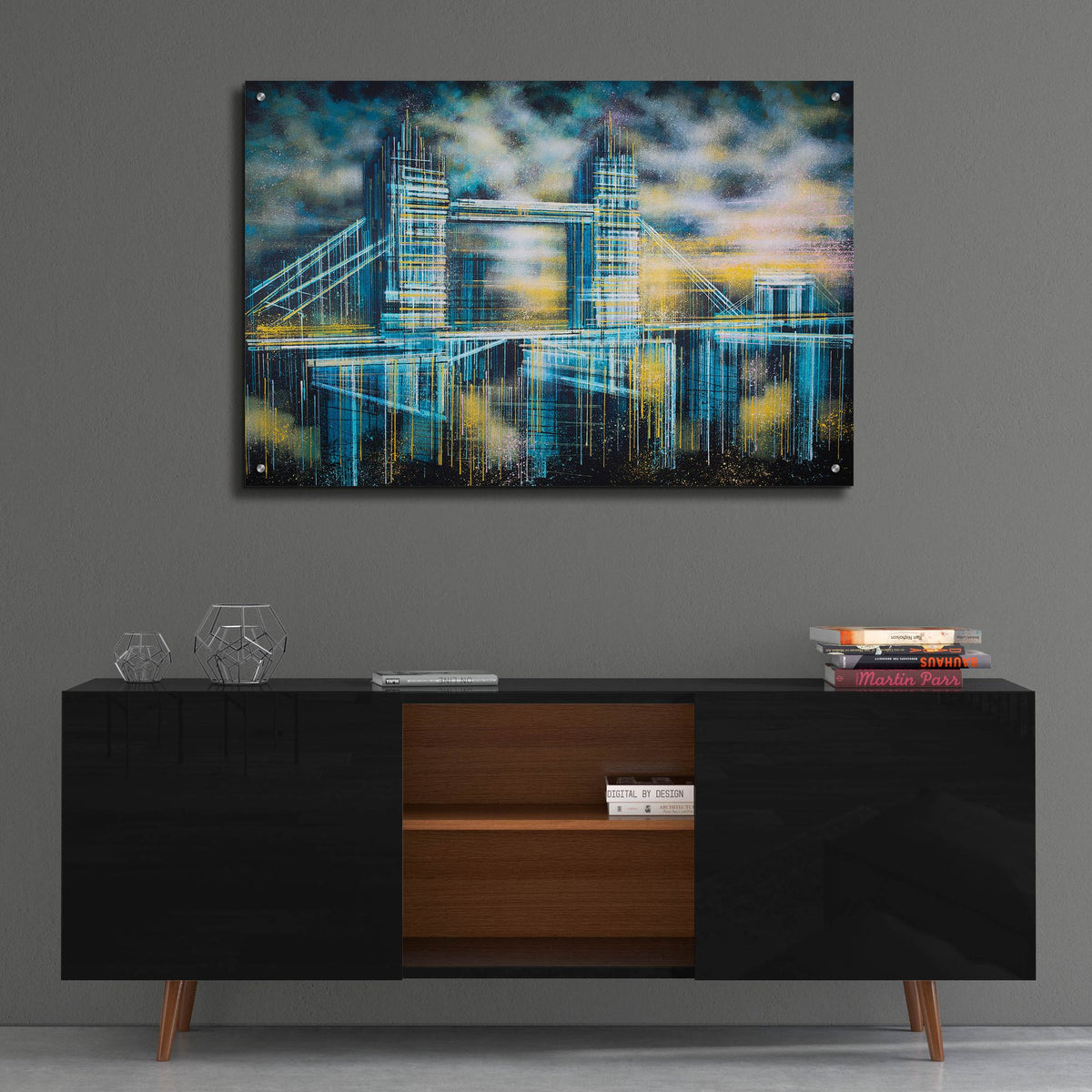 Epic Art 'Tower Bridge Under A Dramatic Sunset' by Marc Todd, Acrylic Glass Wall Art,36x24