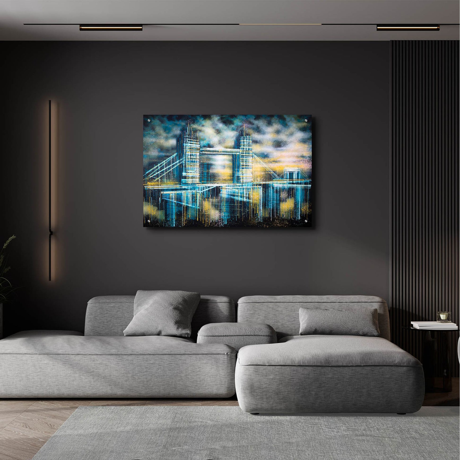 Epic Art 'Tower Bridge Under A Dramatic Sunset' by Marc Todd, Acrylic Glass Wall Art,36x24